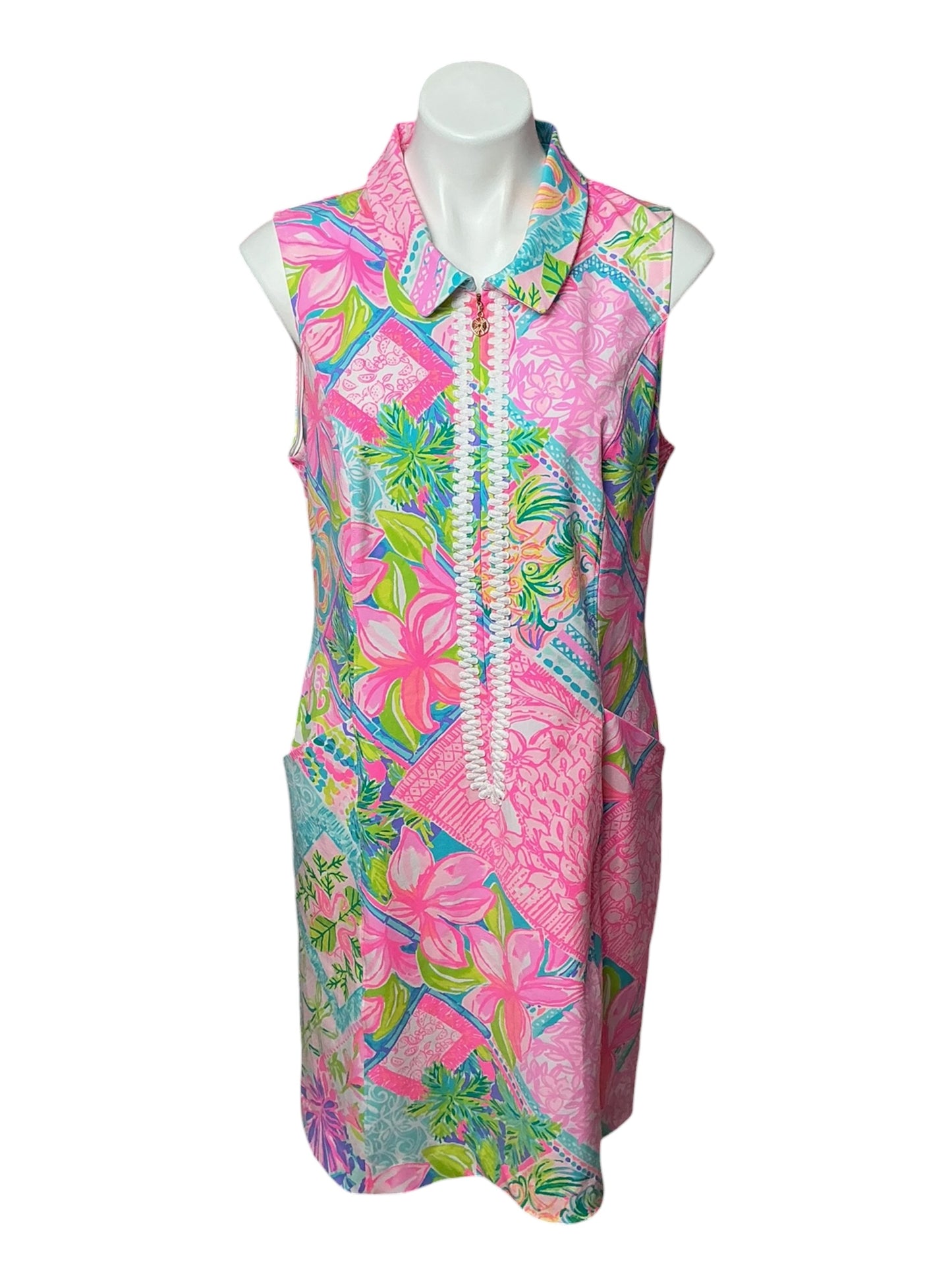 Lilly Pulitzer Luxletic Esmae Dress Block Party - Size 14