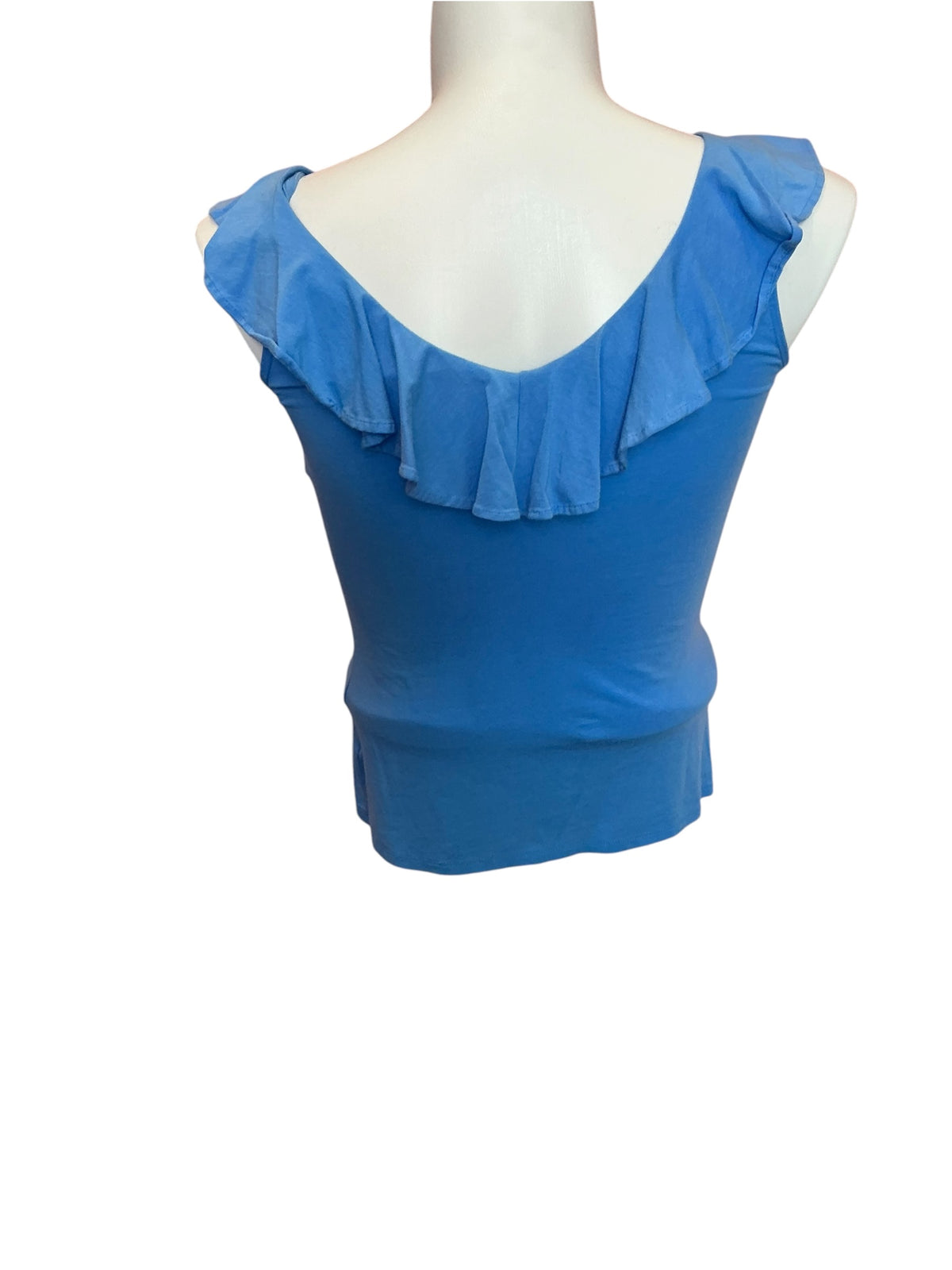 Lilly Pulitzer Alessa Ruffle Tank Top Blue Thistle - Size XXS