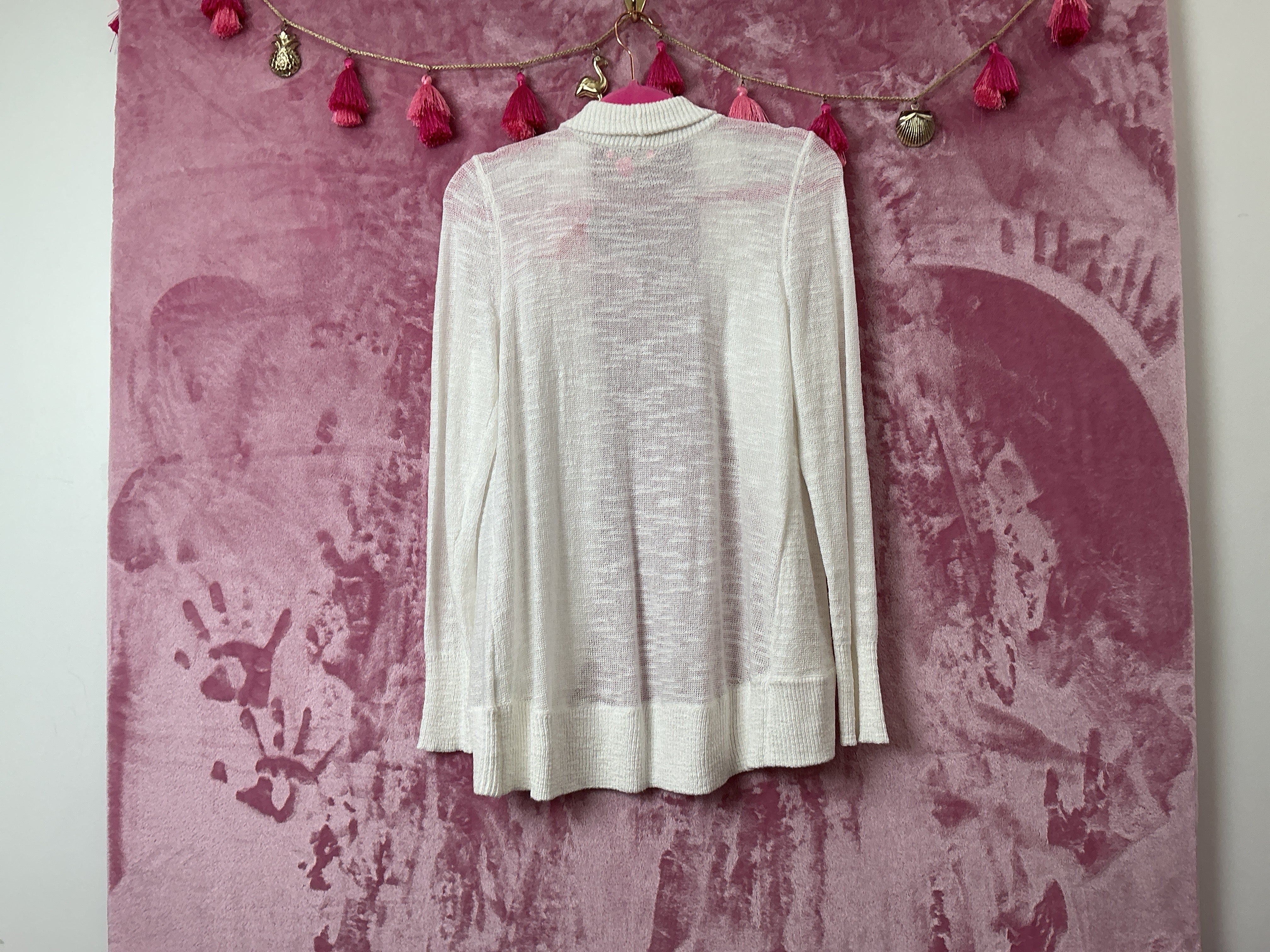 Lilly Pulitzer NWT Amalie Cardigan Resort White  - Size L