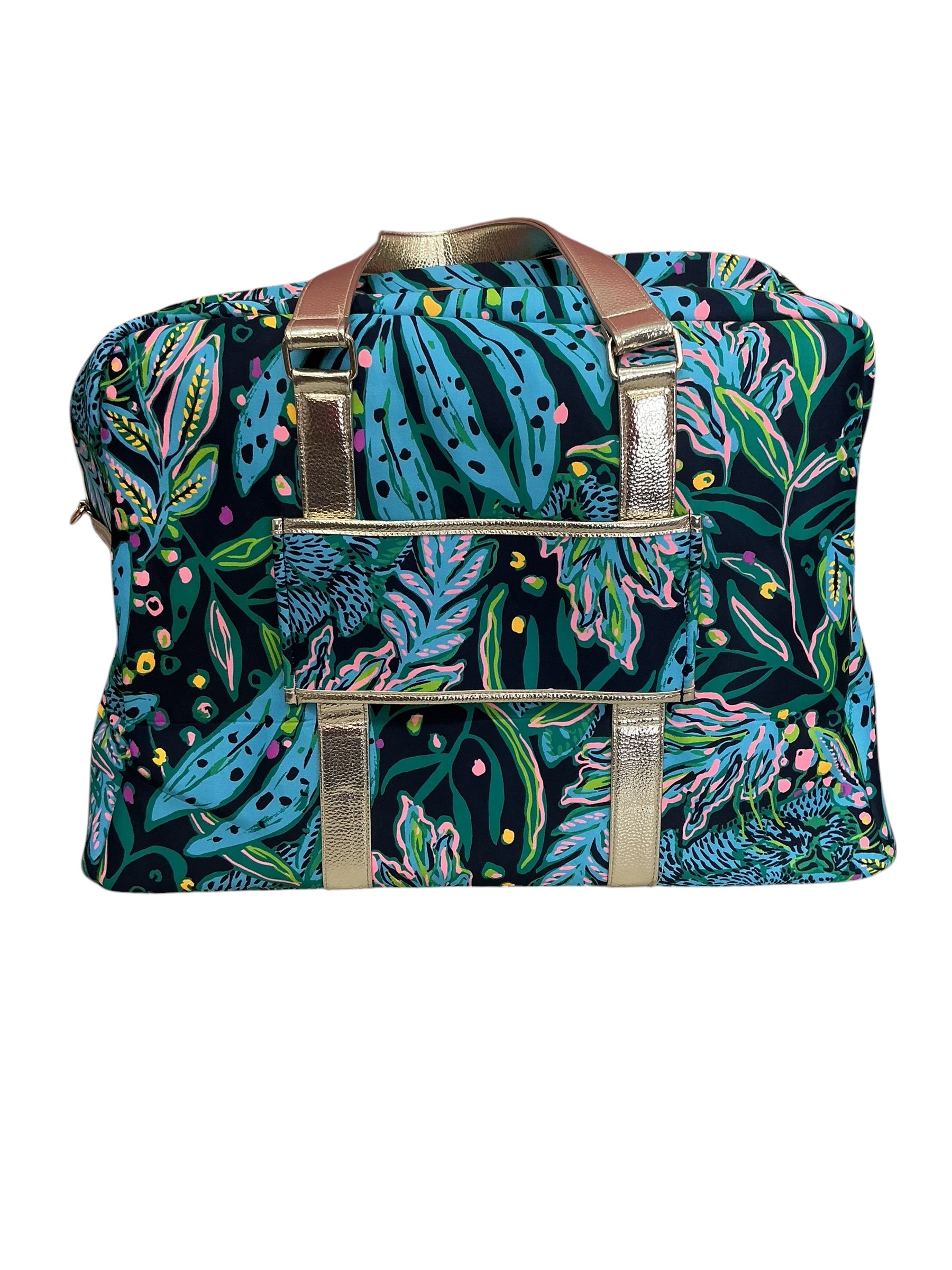 Lilly Pulitzer Printed Weekender Bag Low Tide Navy Catty Purrsonality