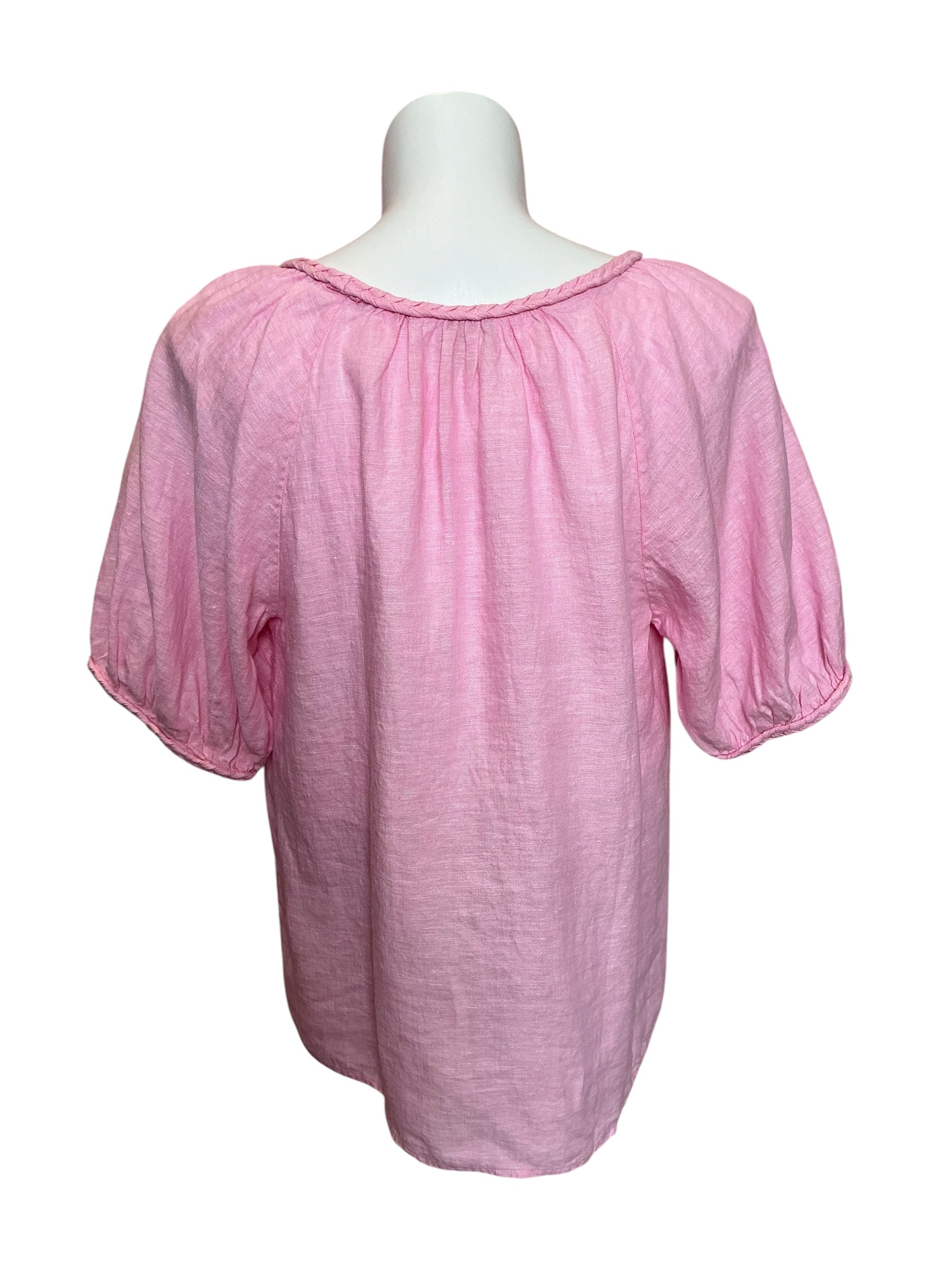 Lilly Pulitzer NWT Calais Short Sleeve Top Conch Shell Pink X Resort White - Size XXL