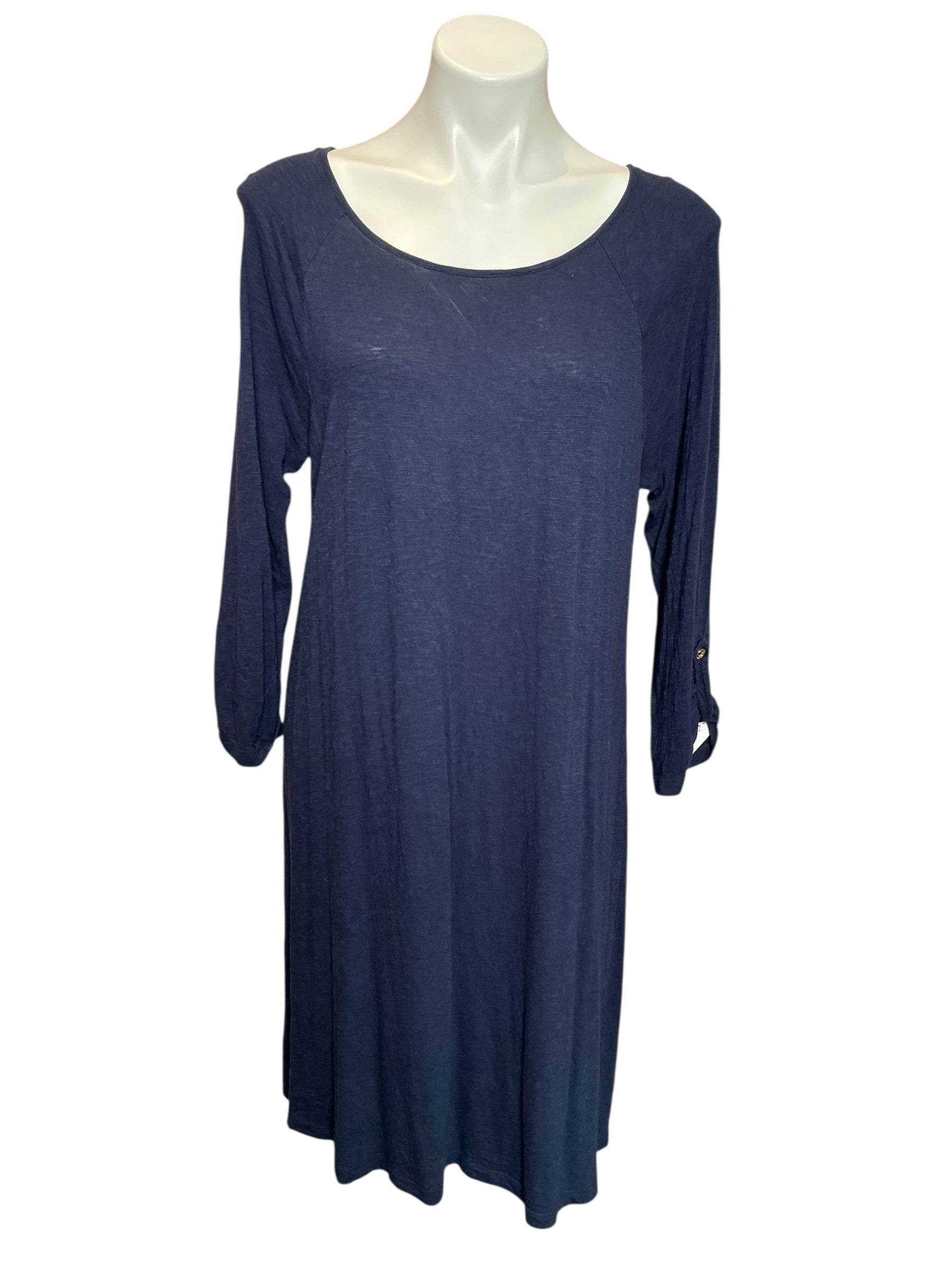 Lilly Pulitzer Shift Tee Dress Neutral Nautical True Navy - Size L