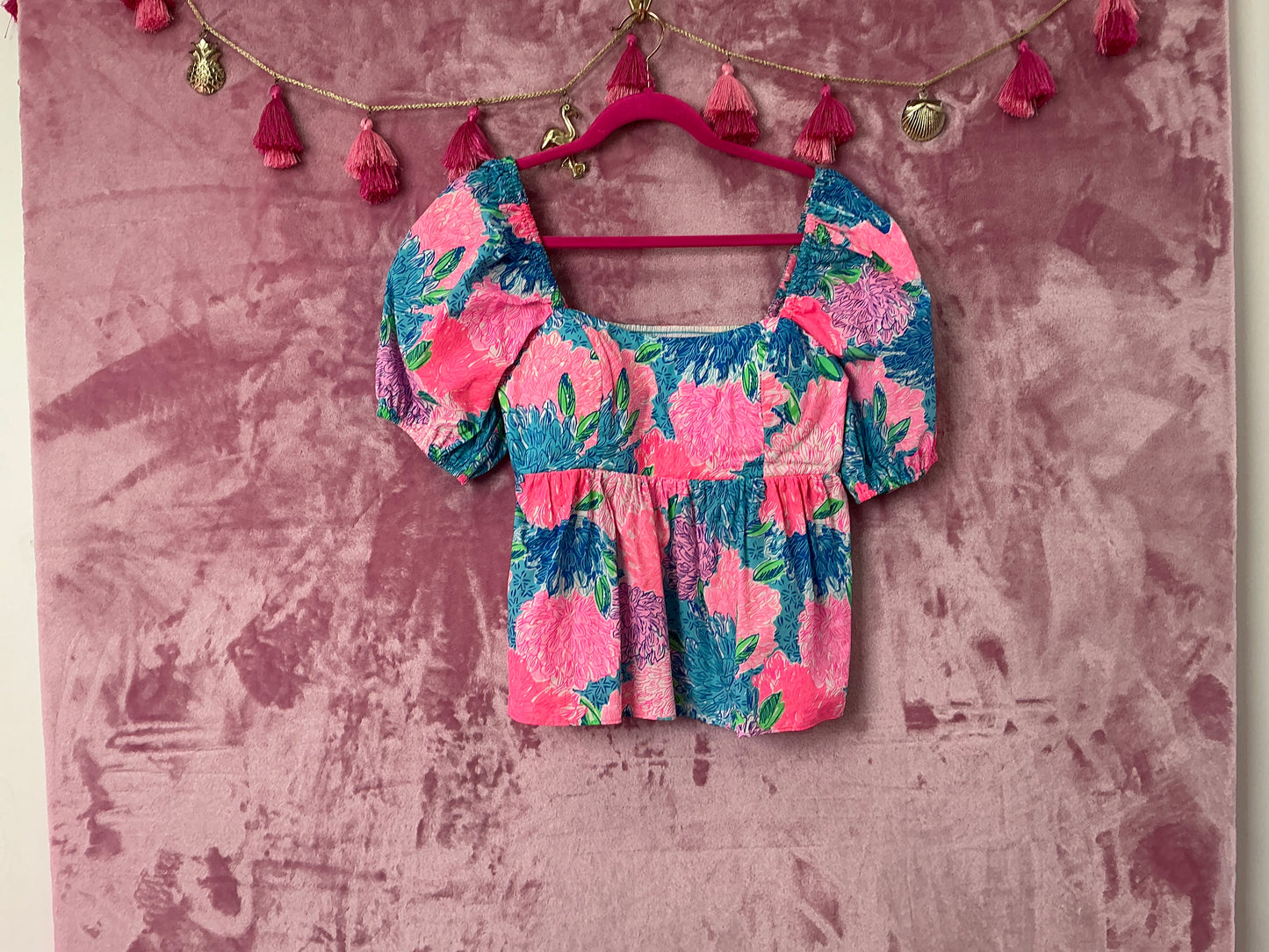 Lilly Pulitzer NWT Kat Top Beach House Blooms- Size 2