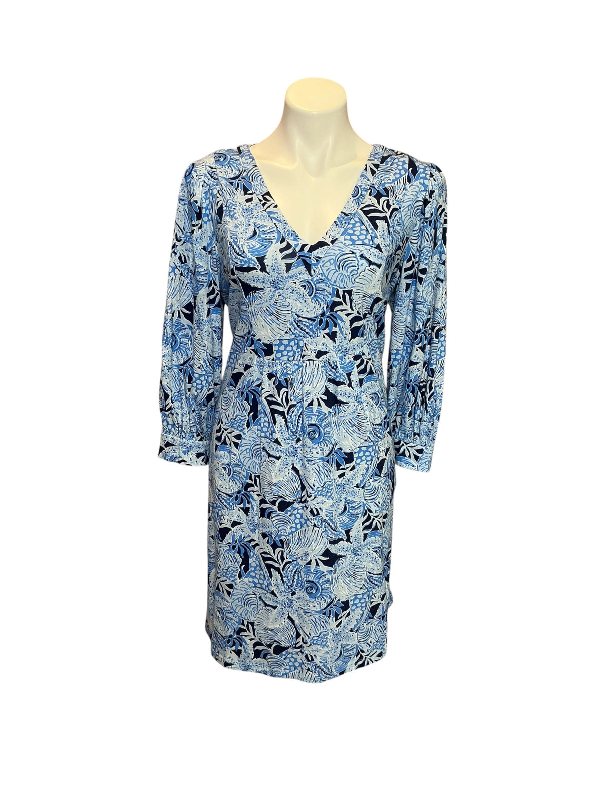 Lilly Pulitzer Cass Dress Bonaire Blue Coastal Constellation - Size L