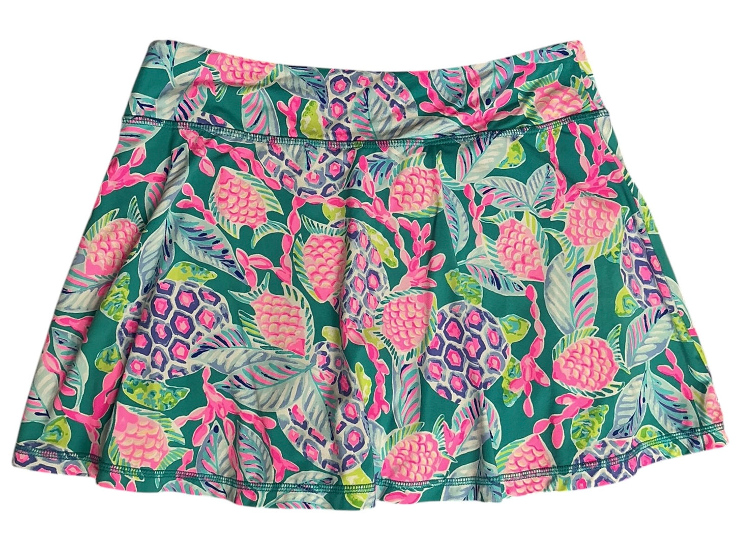 Lilly Pulitzer Luxletic Aila Skort Maldives Green Turtle Wave - Size S