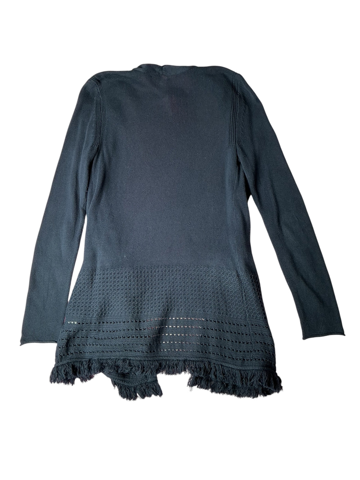 Lilly Pulitzer Tatum Long Fringe Hem Cardigan True Navy - Size S