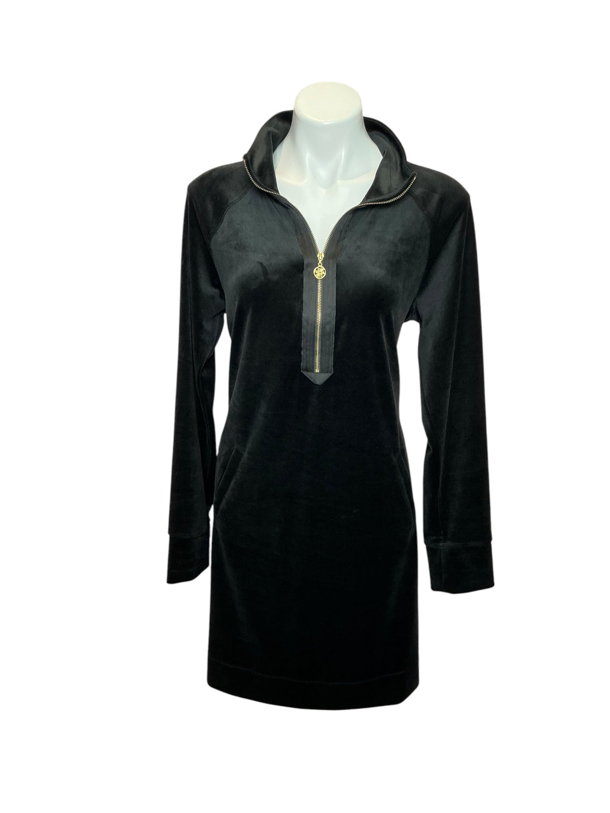 Lilly Pulitzer Eleni Velour Dress Noir - Size L
