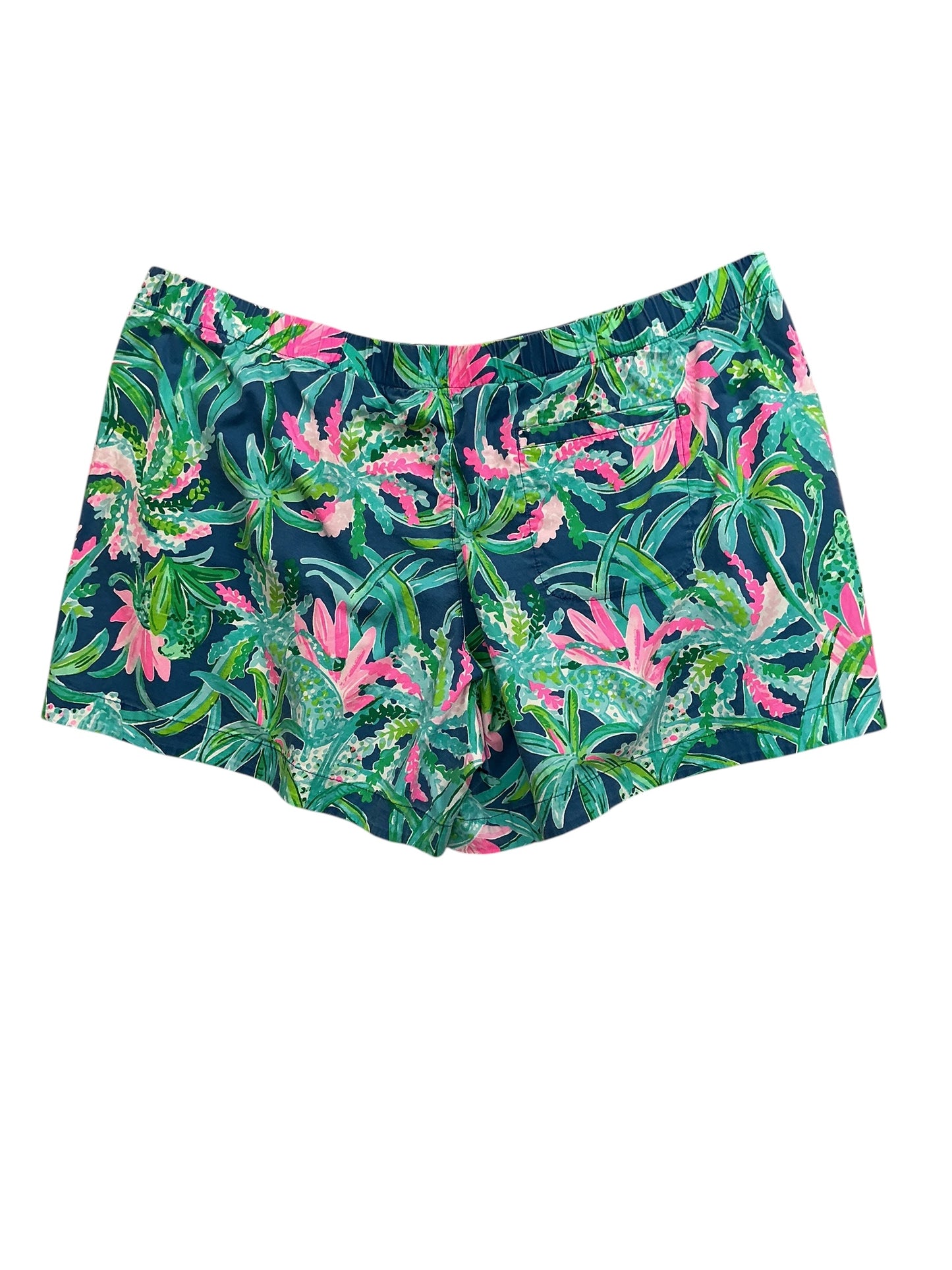 Lilly Pulitzer Callahan Shorts Ocean View Macaw - Size XL