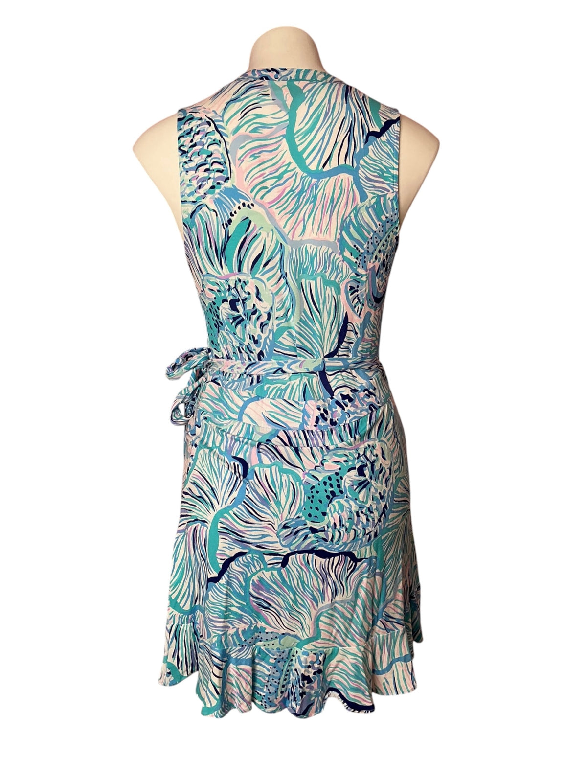 Lilly Pulitzer Rilla Sleeveless Romper Bermuda Blue Fishful Thinking - Size S