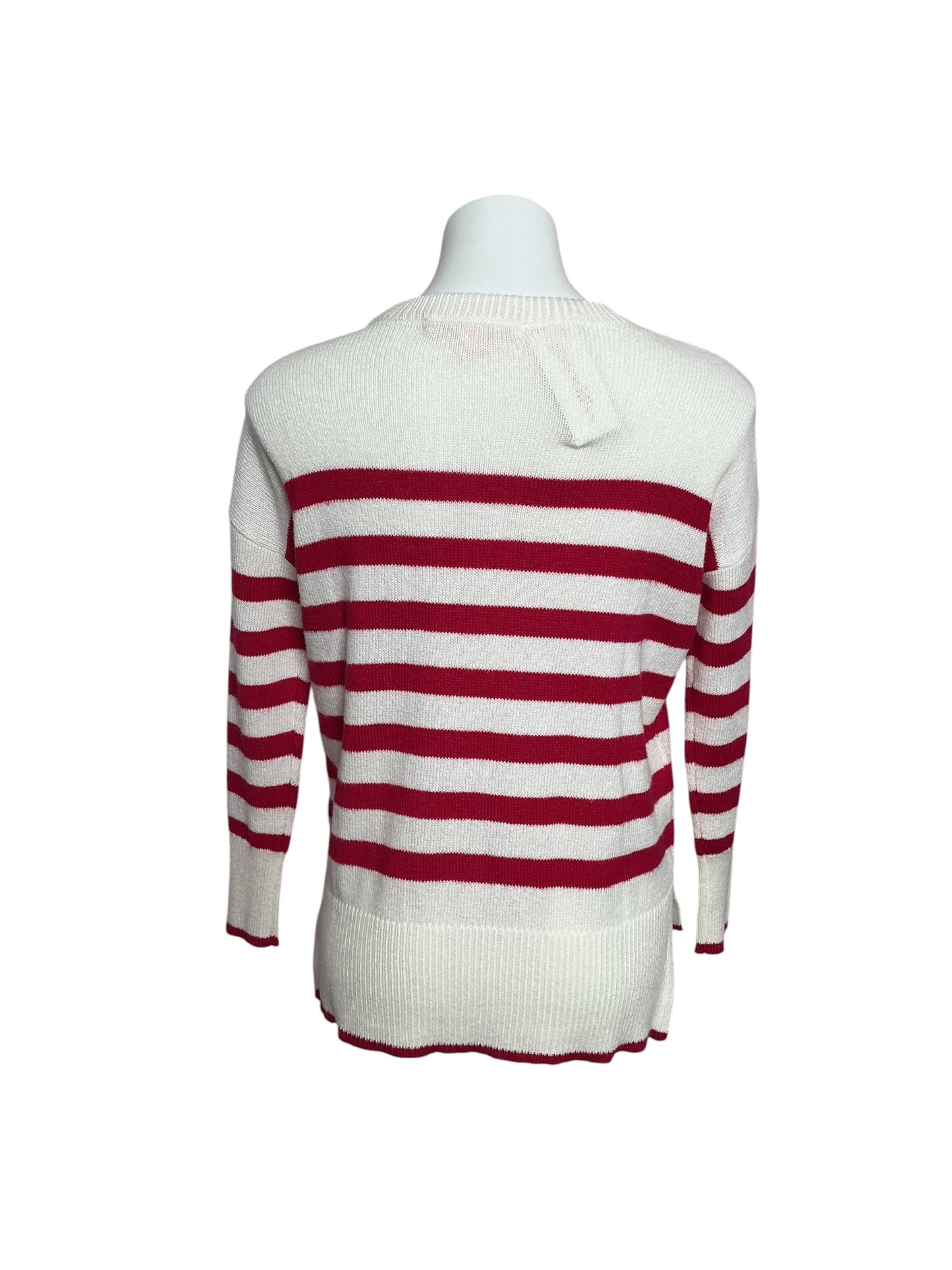 Lilly Pulitzer Quince Sweater Poinsettia Red Cruise Stripe - Size XXS