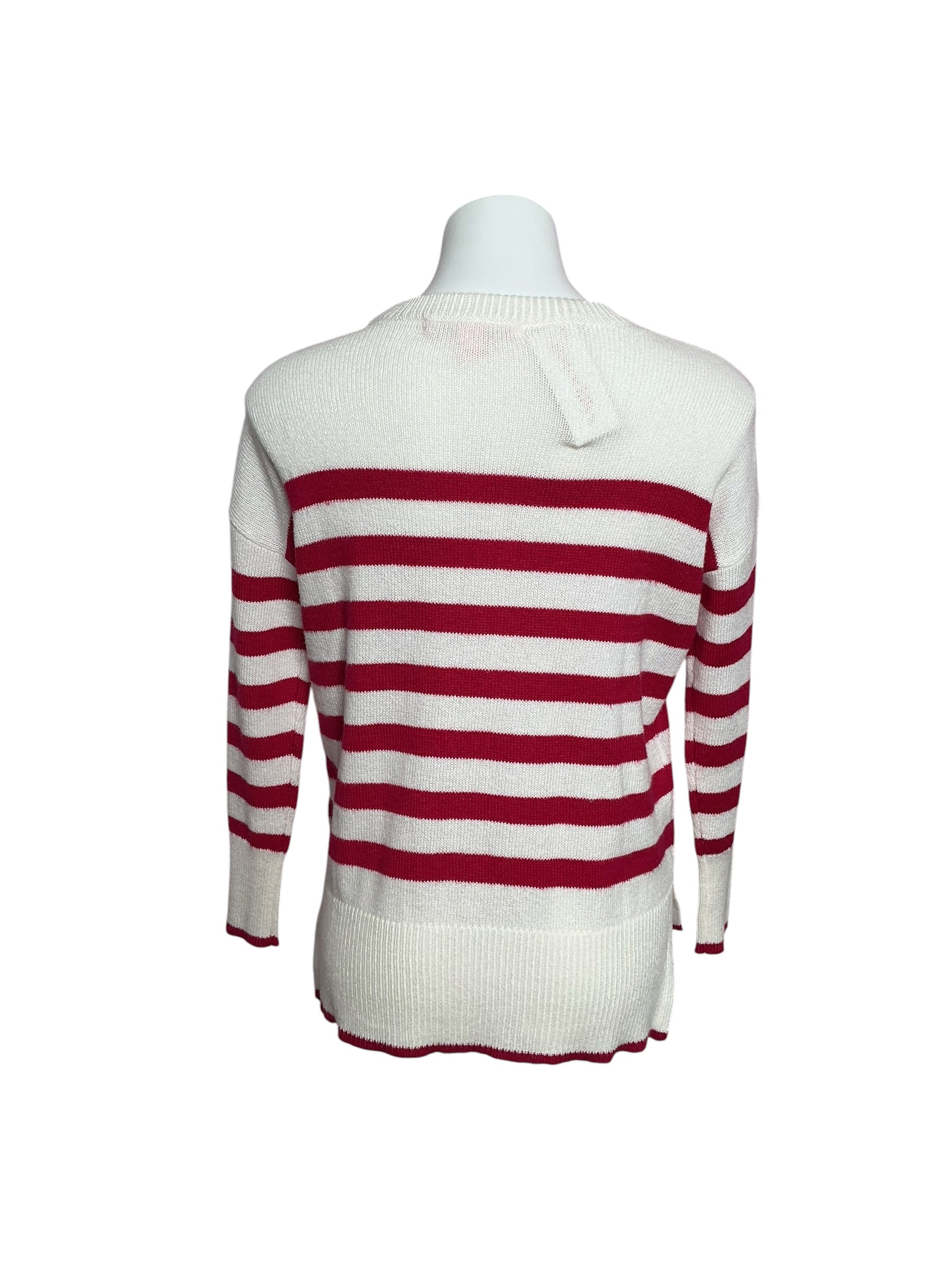 Lilly Pulitzer Quince Sweater Poinsettia Red Cruise Stripe - Size XXS