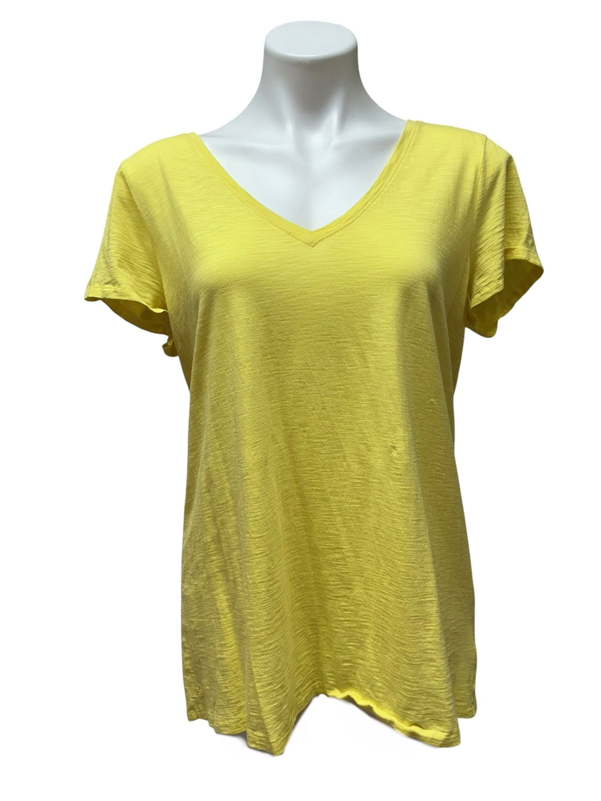 Lilly Pulitzer Etta V Neck Top Lemon Yellow - Size L