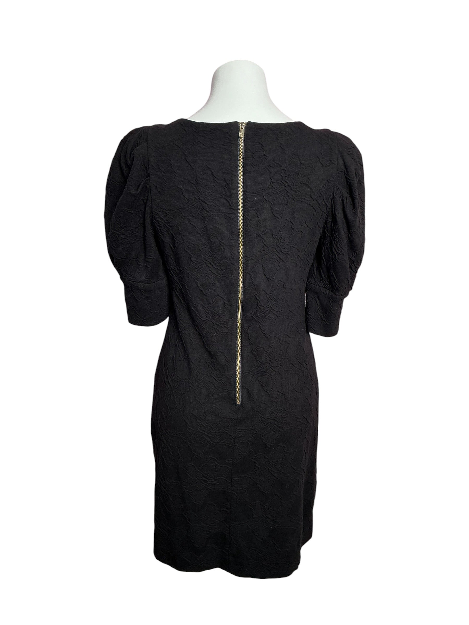 Lilly Pulitzer Knowles Elbow Sleeve Dress Noir Knit Pucker Jacquard - Size M