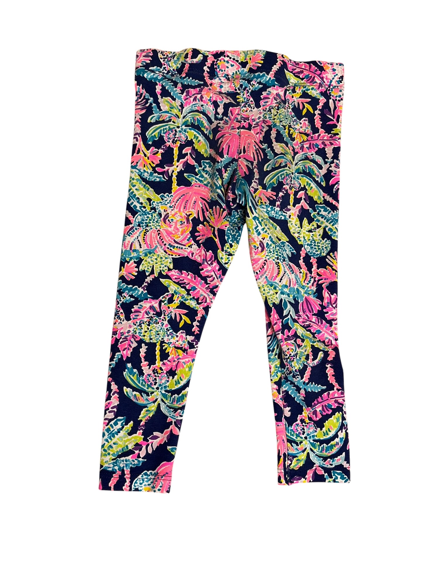 Lilly Pulitzer Girls Weekender Crop Leggings Oyster Bay Navy Seen and Herd - Size XS