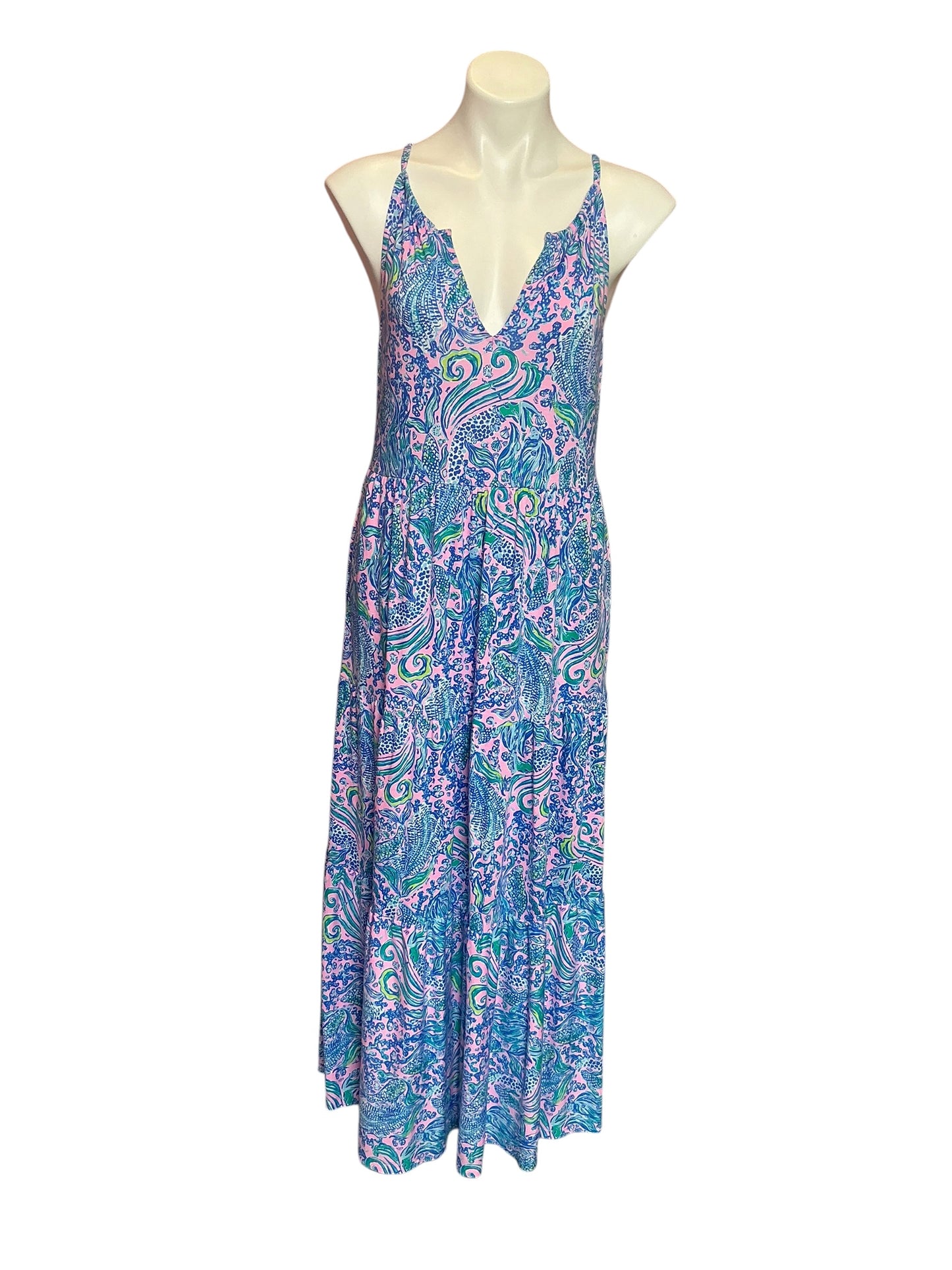 Lilly Pulitzer Maribella Halter Maxi Dress Lilac Rose We Mermaid It - Size S
