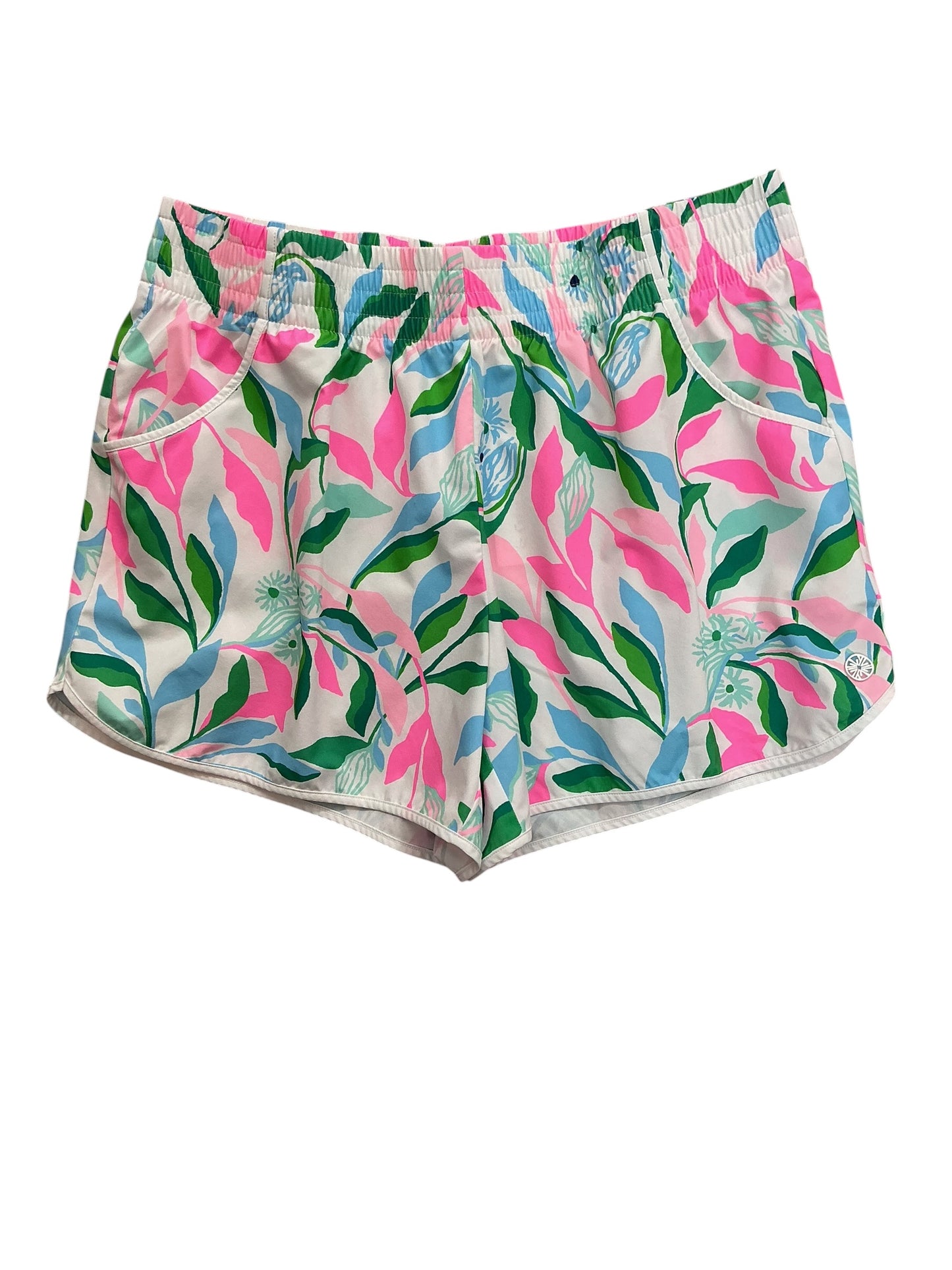 Lilly Pulitzer Luxletic Backcourt Shorts Resort White Ship To Shore - Size M