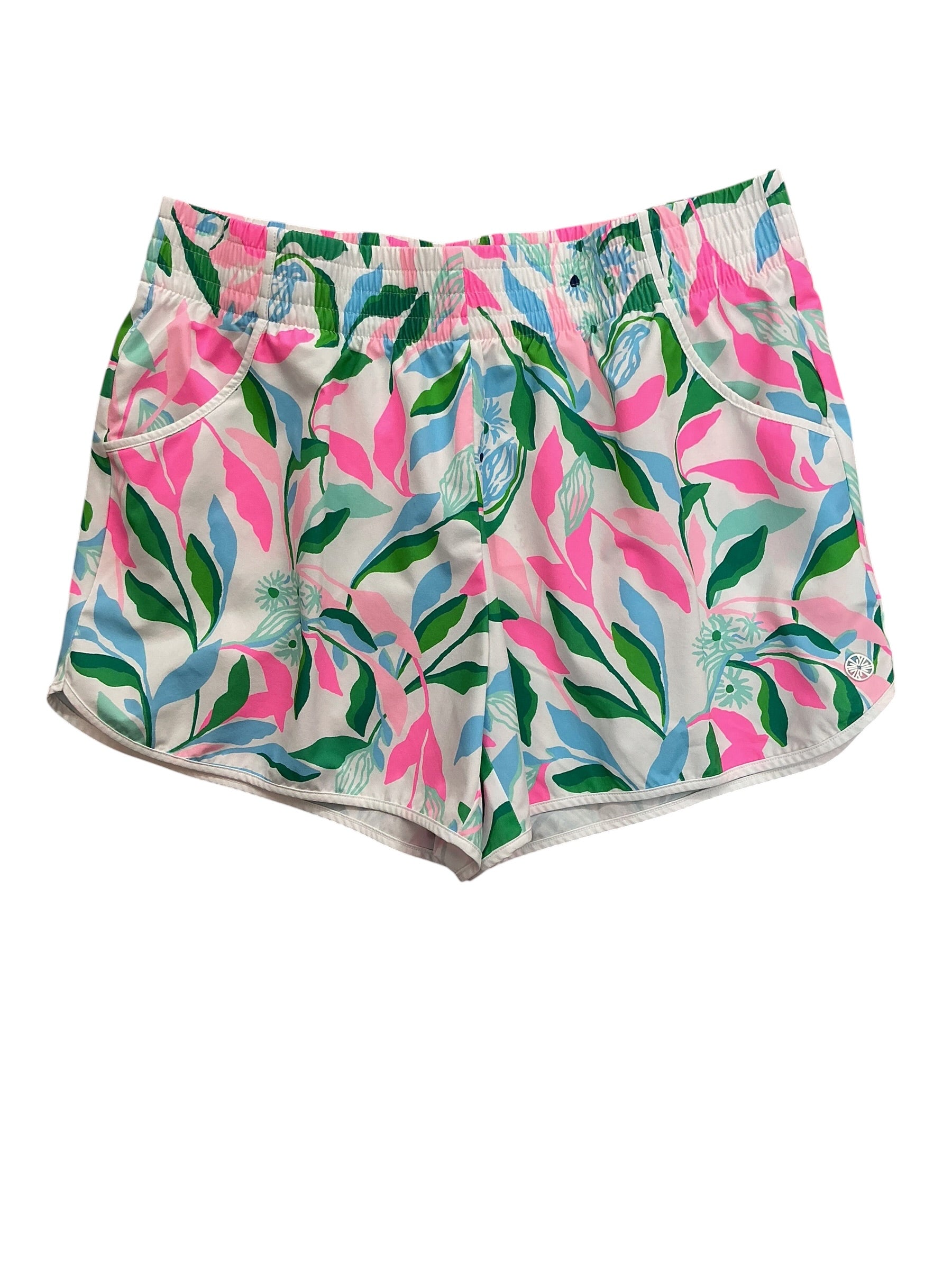 Lilly Pulitzer Luxletic Backcourt Shorts Resort White Ship To Shore - Size M
