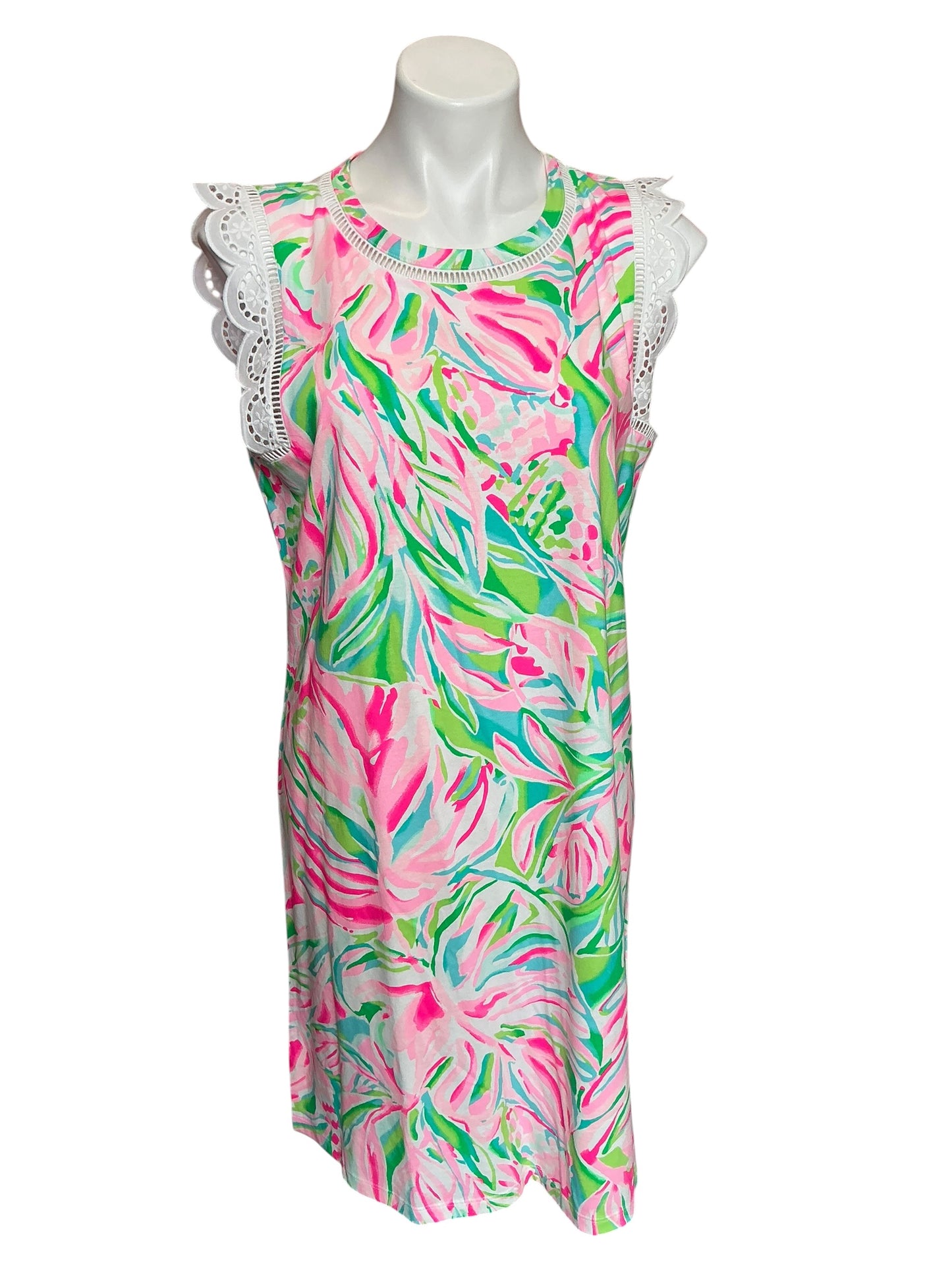 Lilly Pulitzer NWT Agee Dress Multi Croc My World - Size L