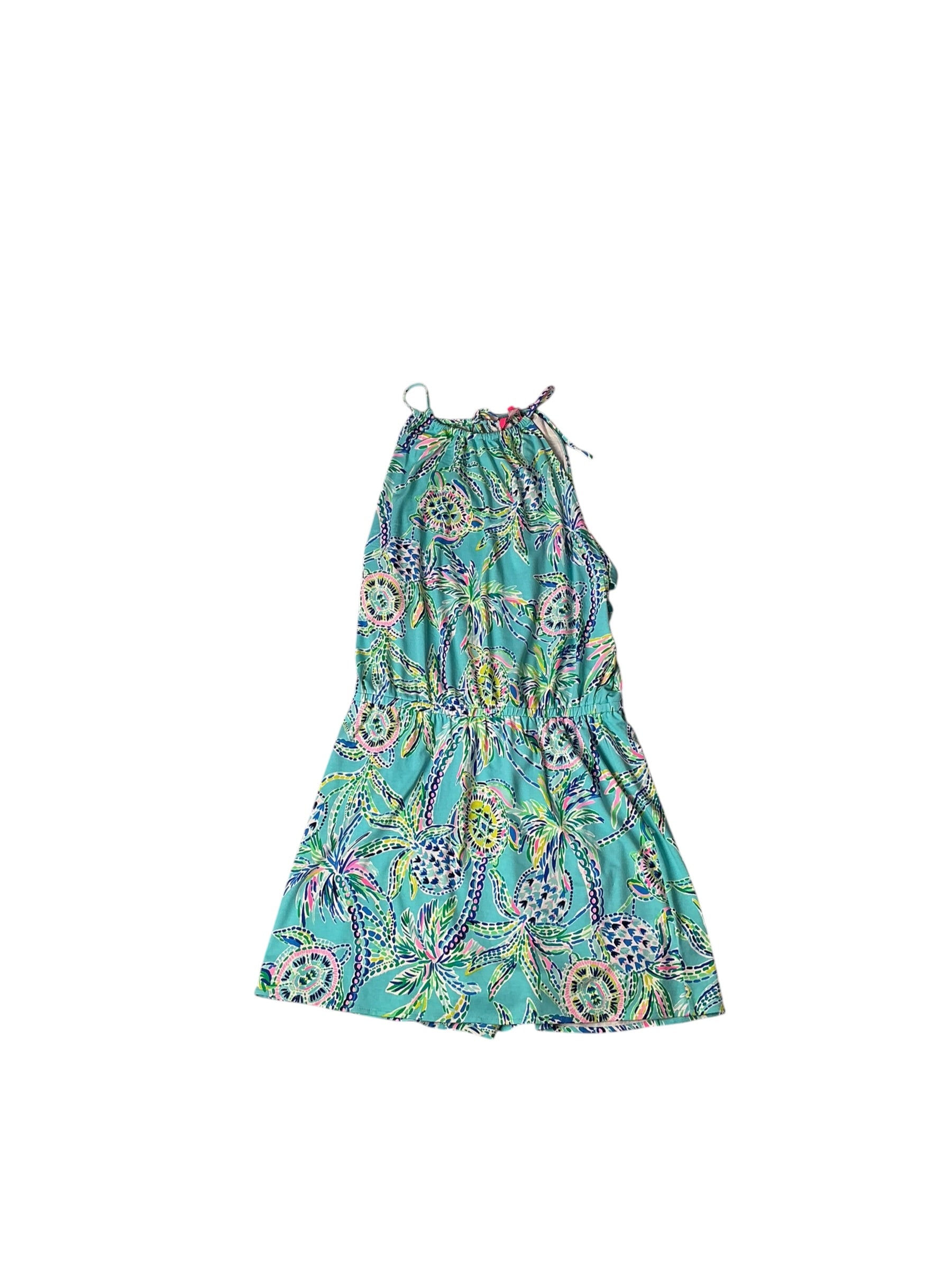 Lilly Pulitzer Gianni Skort Romper Bermuda Blue Turtle - Size L