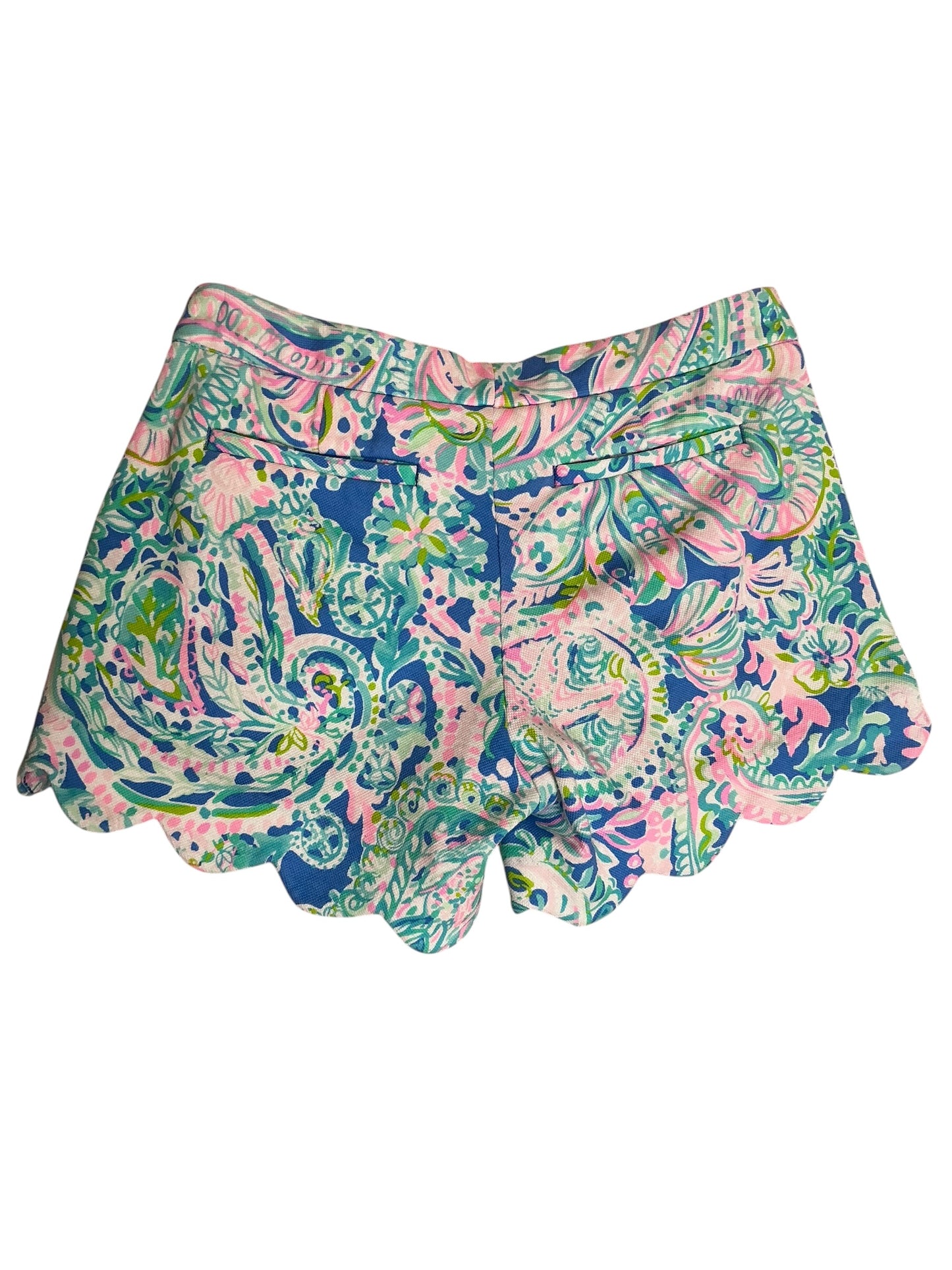 Lilly Pulitzer Buttercup Scallop Hem Shorts Double Trouble - Size 2