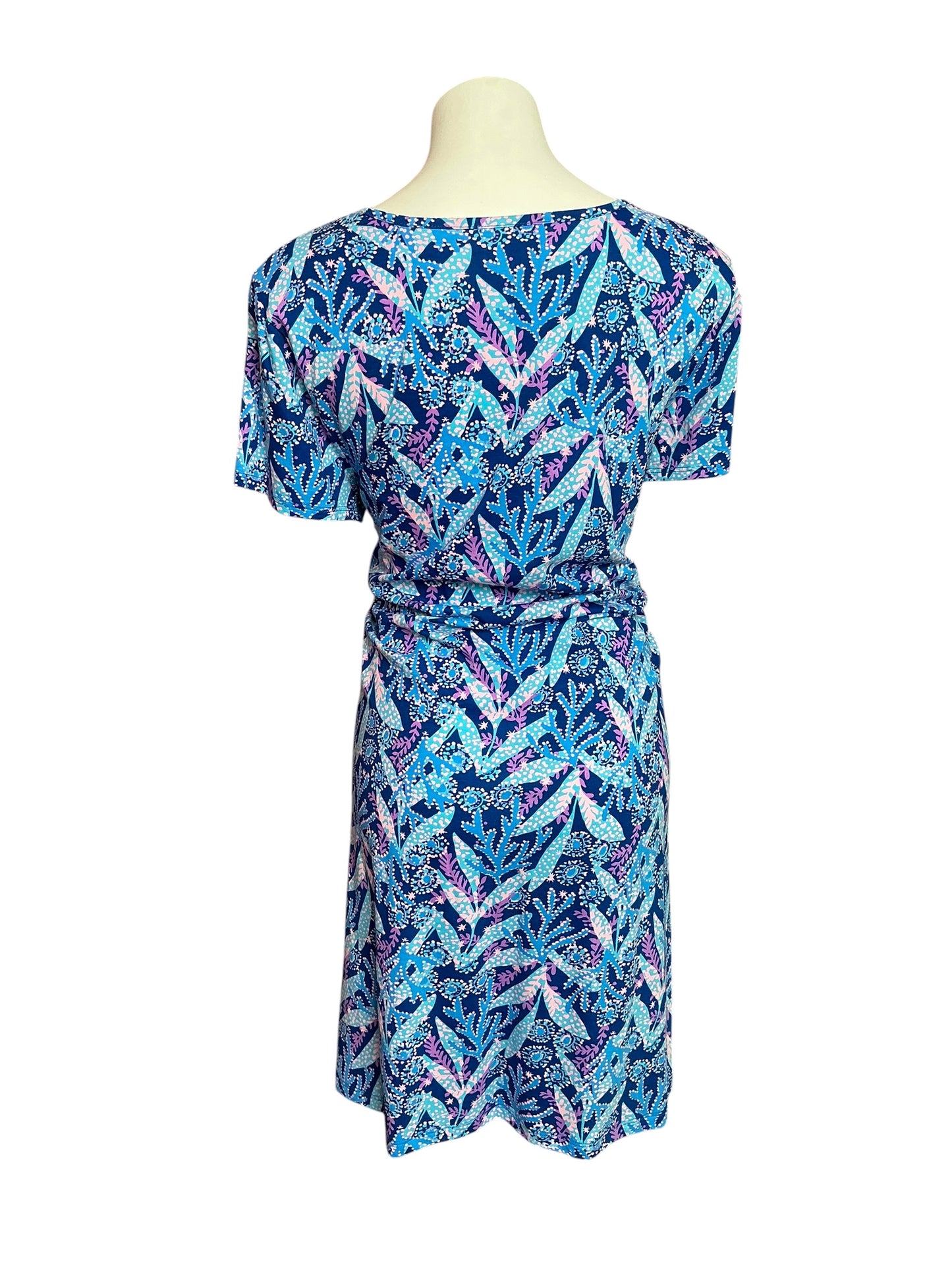 Lilly Pulitzer Etta V-Neck T-Shirt Dress Multi Raise The Bar - Size XXL