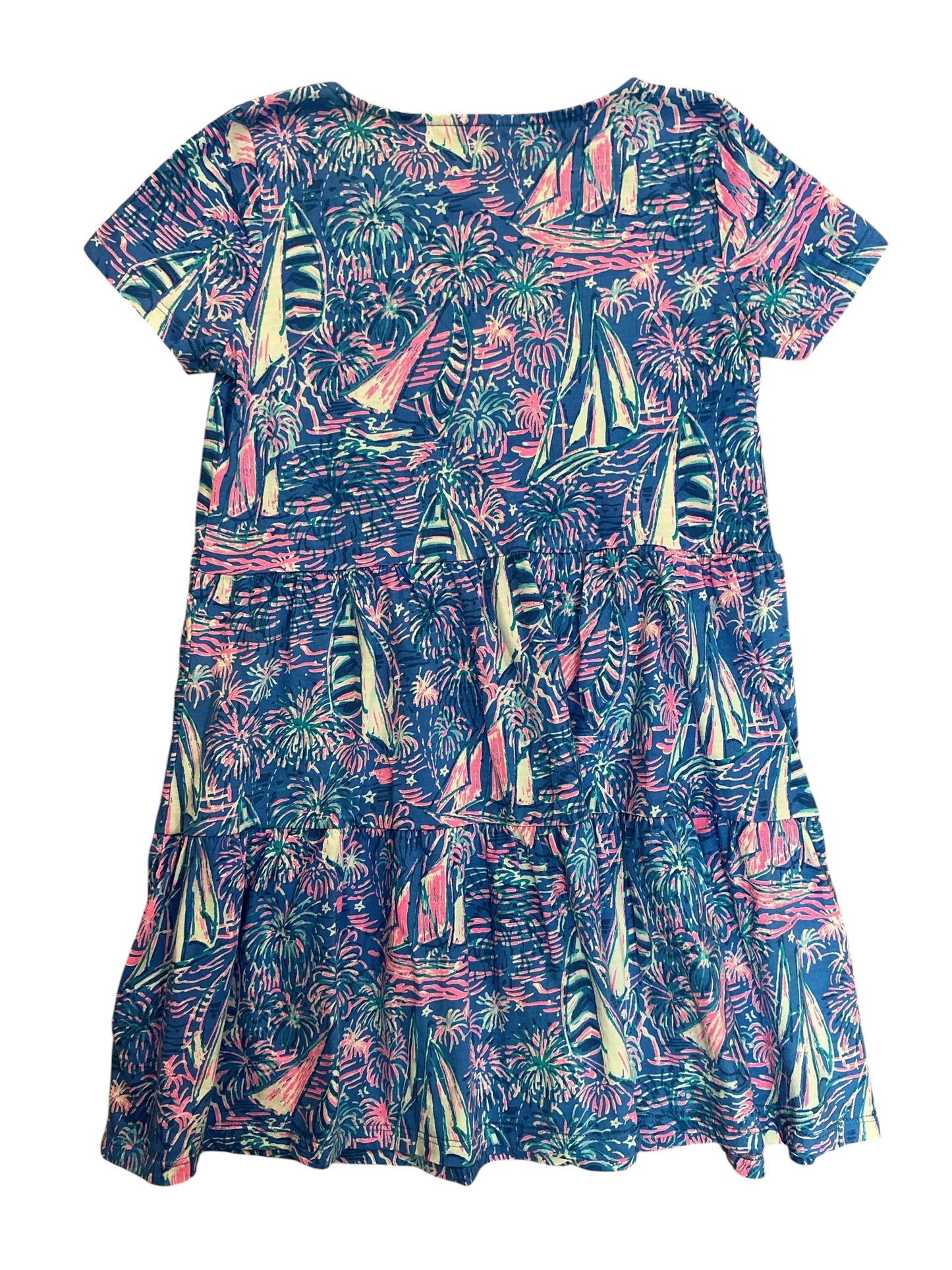 Lilly Pulitzer Kids Girls Mini Geanna Swing Dress Boca Blue It’s A Sailabration - Size M 6-7