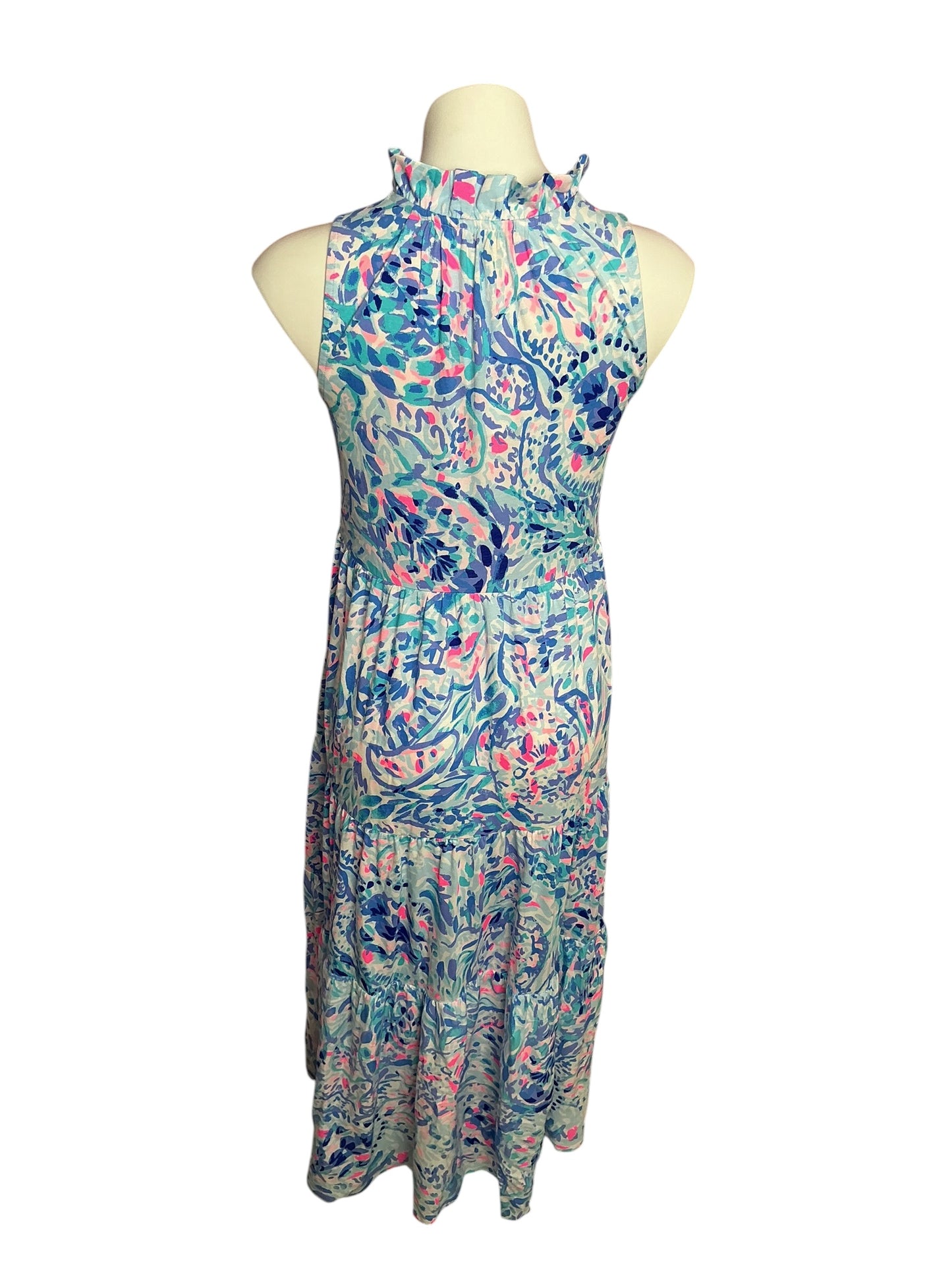 Lilly Pulitzer NWT Malone Maxi Dress Breakwater Blue Print Party Wave - Size XS