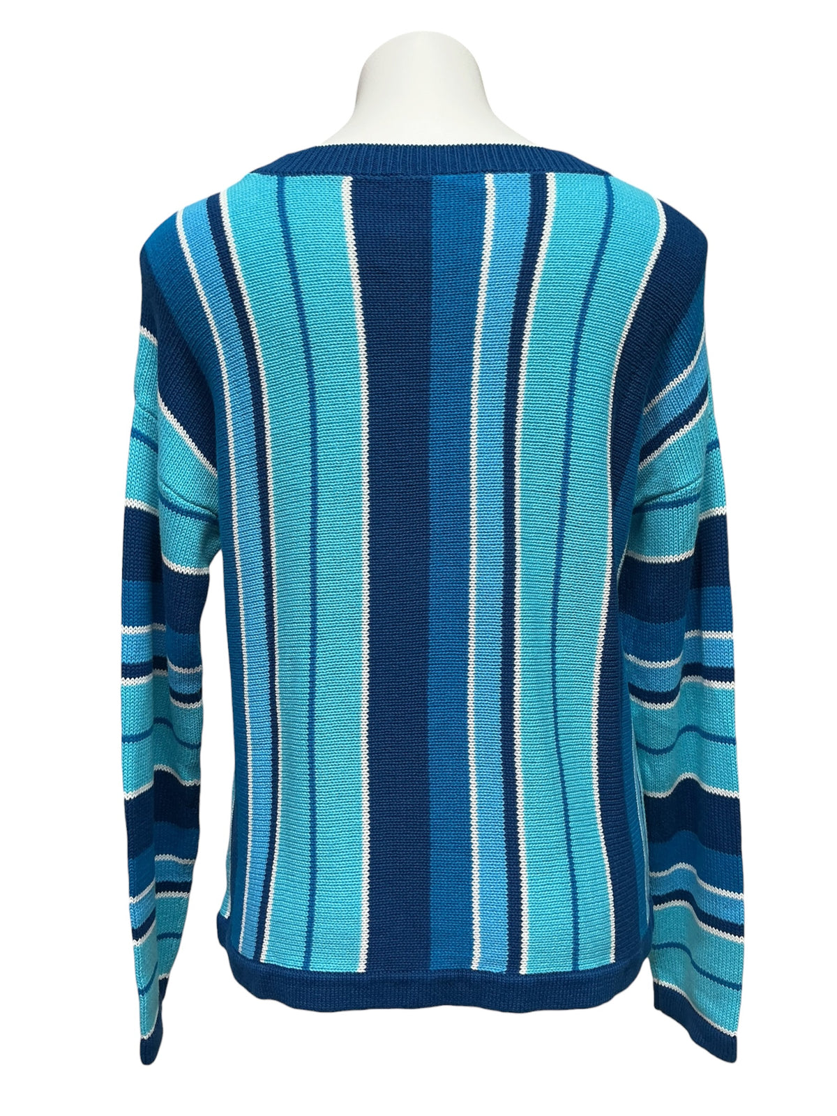 Lilly Pulitzer Daryn Sweater Island Jungle Multi Stripe Blue - Size L