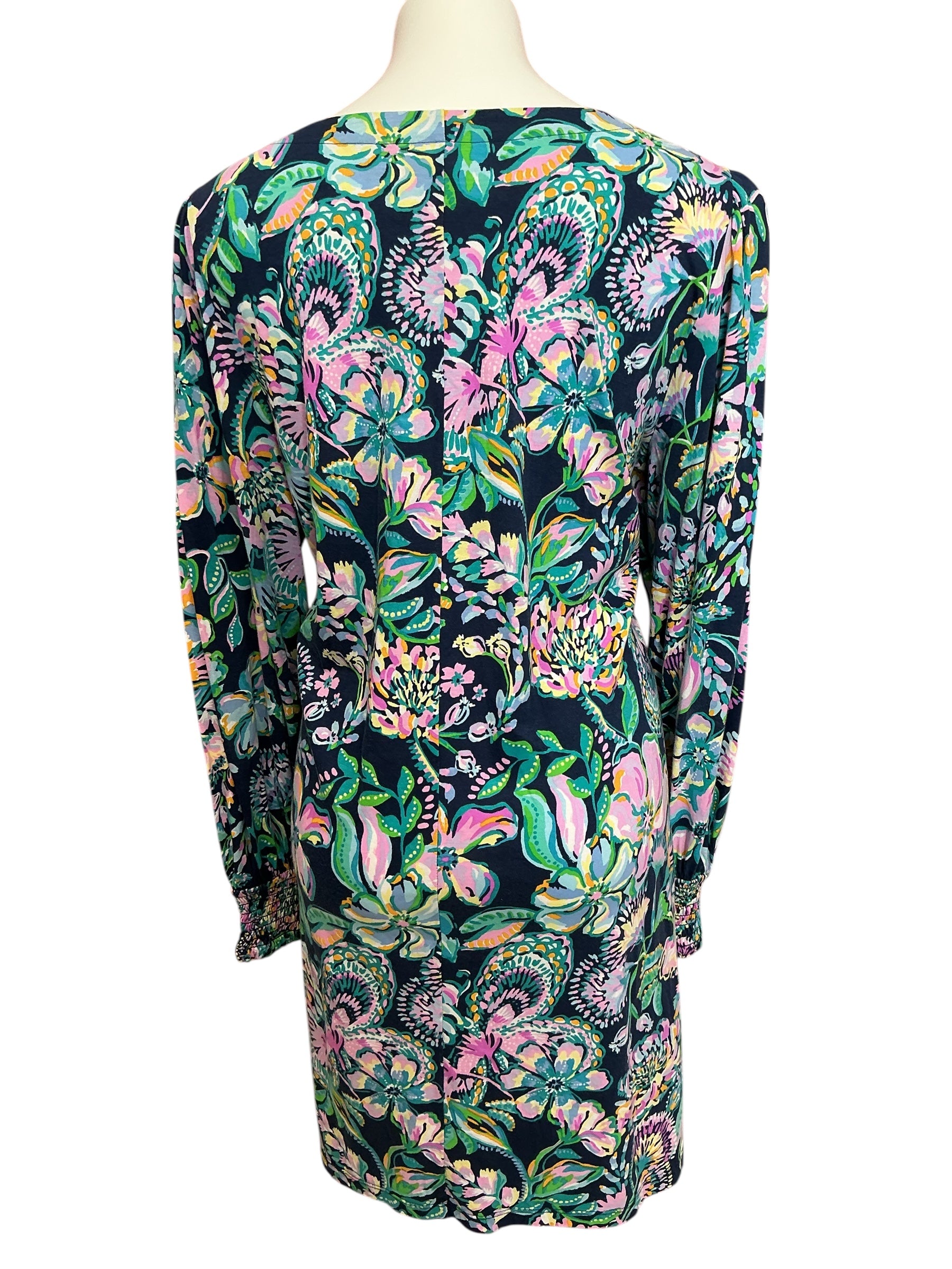 Lilly Pulitzer Diann Dress High Tide Navy Shes Got Sol - Size XXL