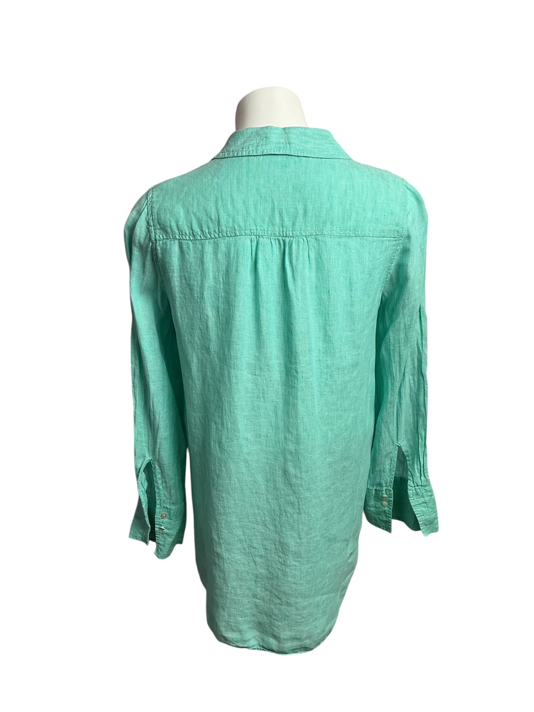 Lilly Pulitzer- Deanna Linen Popover Asante Green Size 6