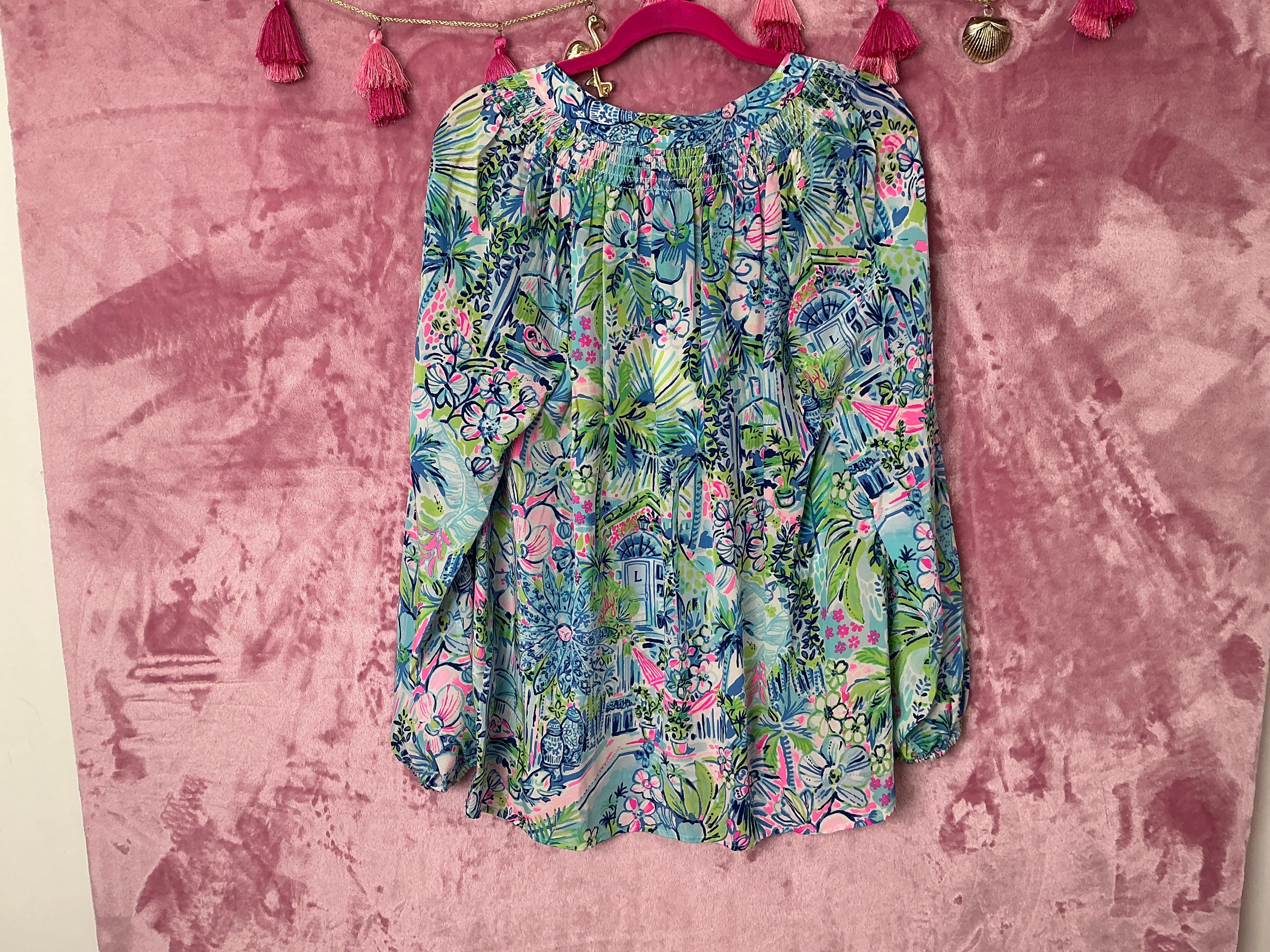 Lilly Pulitzer Long Sleeve Top NWT - Elsa Top - Multi - Lilly’s House Anniversary Elsa - Size L