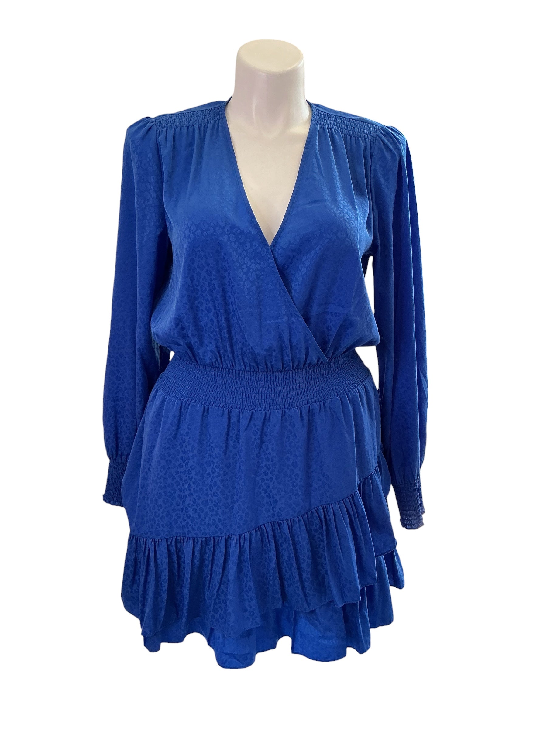 Lilly Pulitzer NWT Cristina Dress - Ikat Blue Petite Leopard Jacquard - Size 14