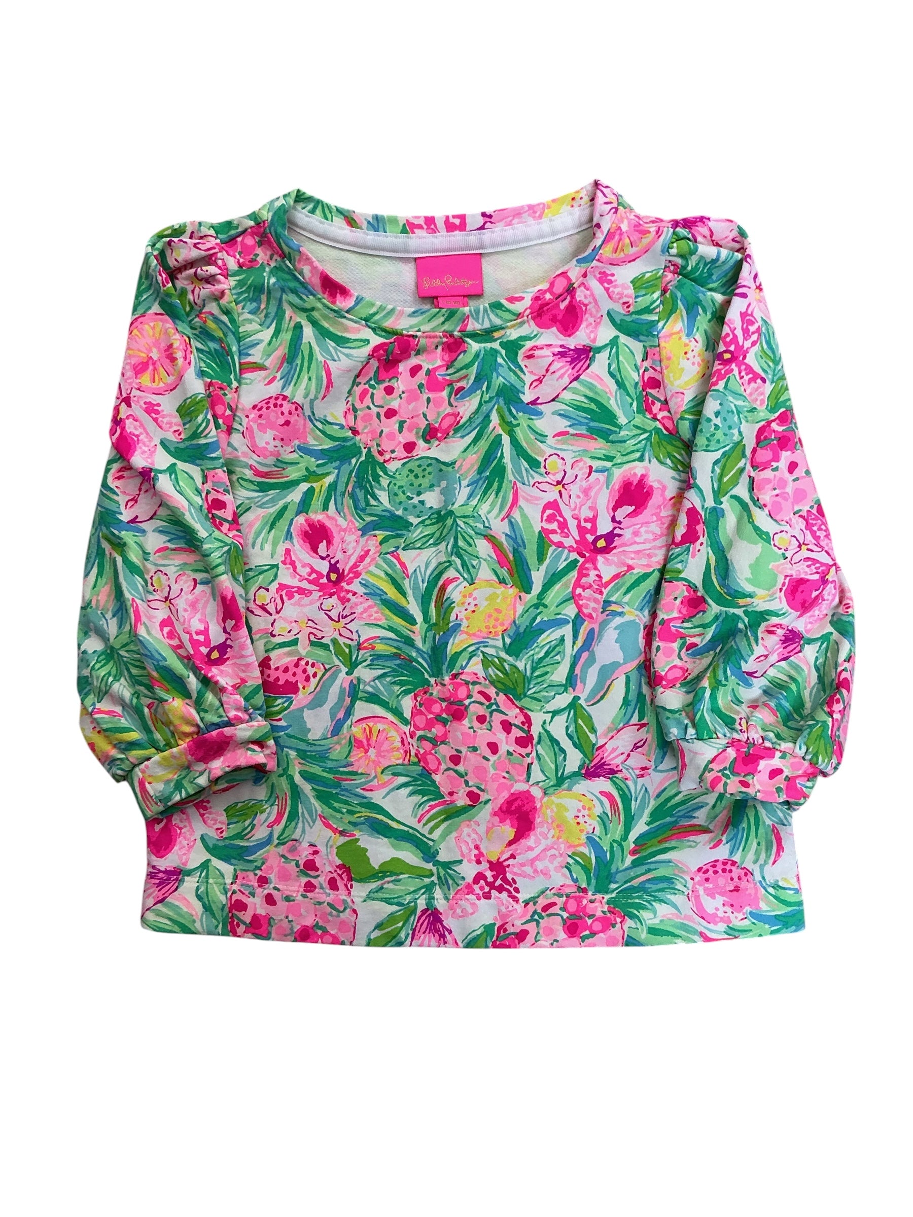Lilly Pulitzer Kids Girls Mini Corden Sweatshirt Pear Necessities - Size L 8-10