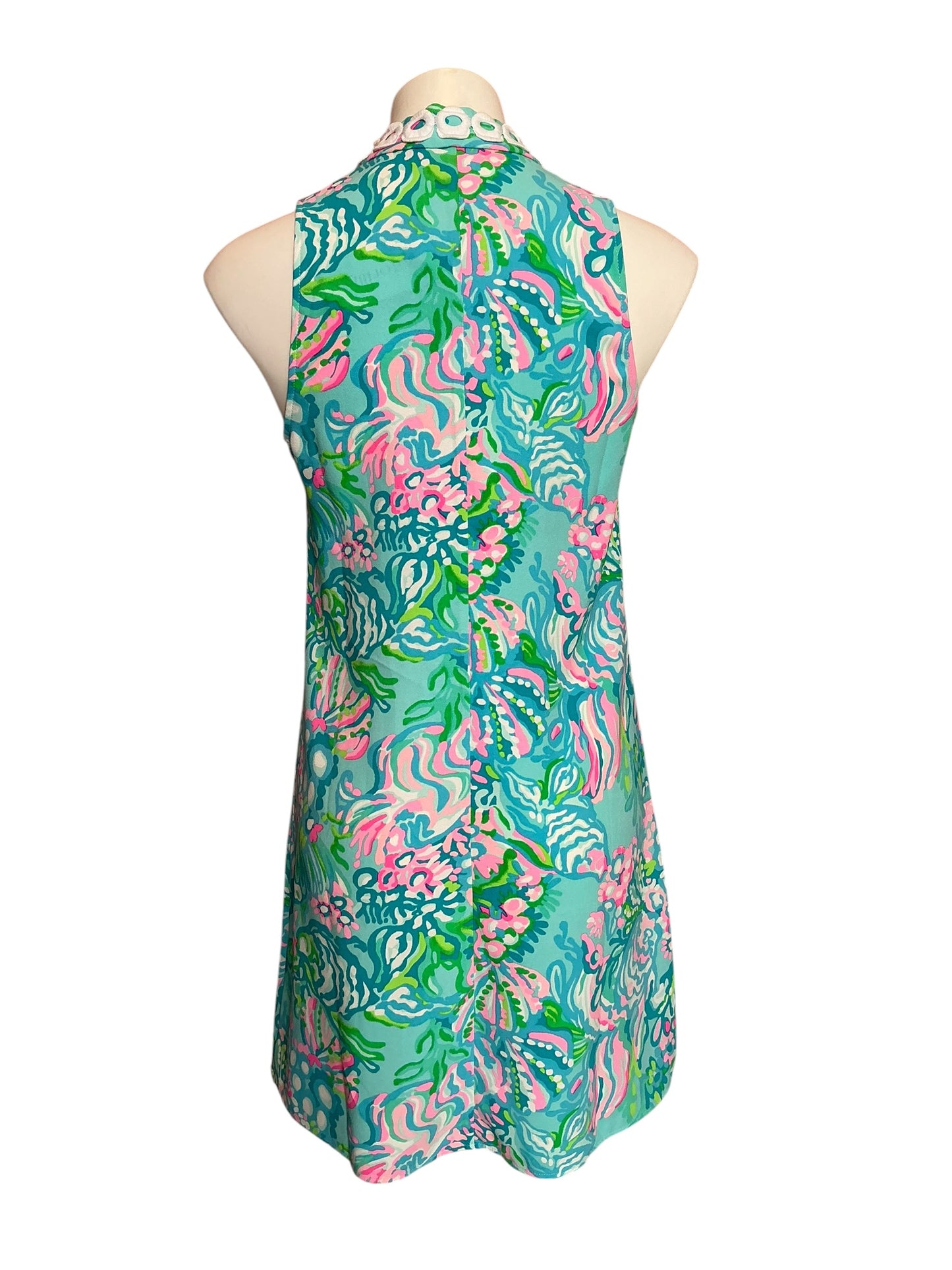 Lilly Pulitzer Jane Shift Dress Aqua La Vista - Size 2