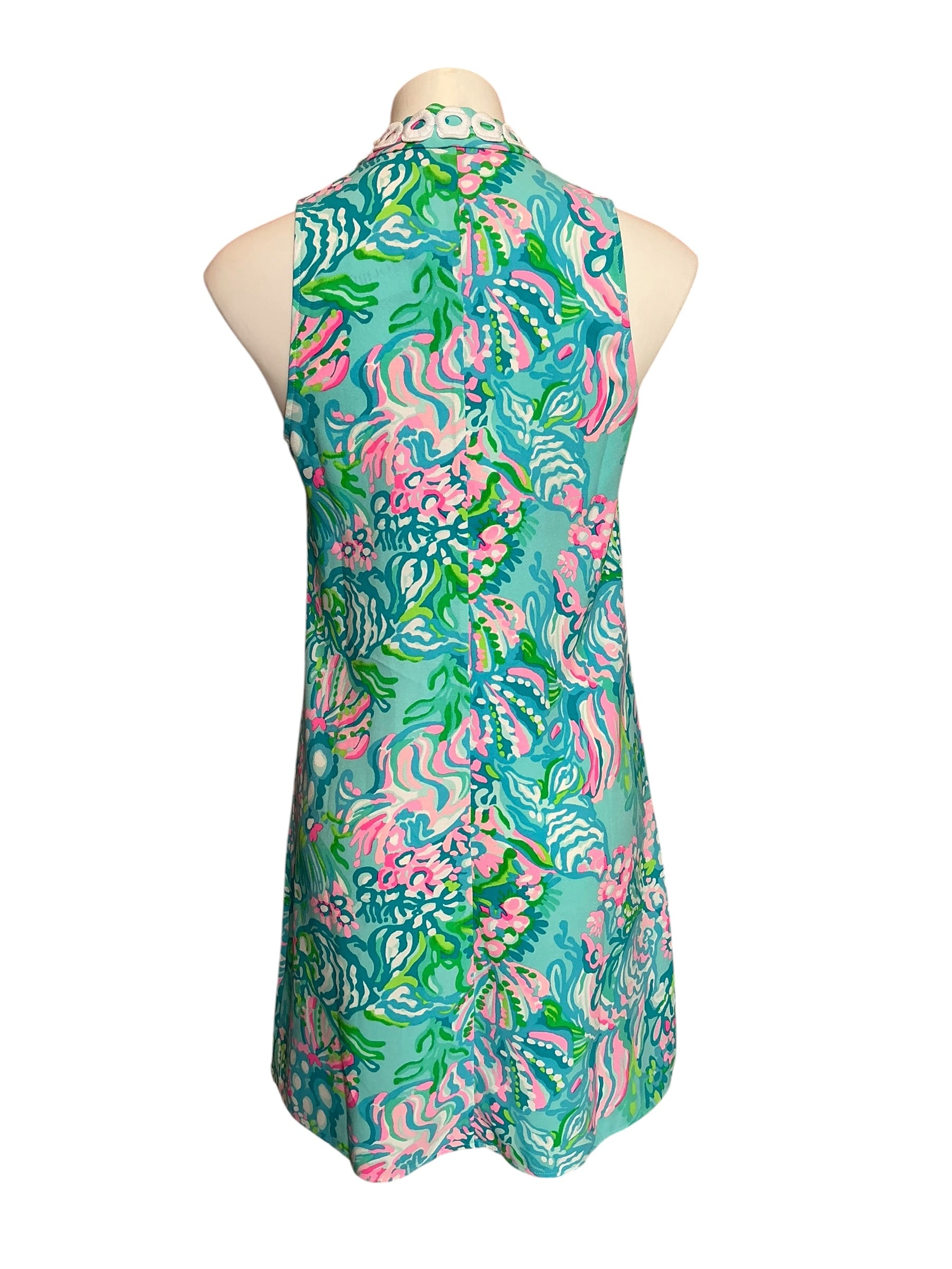 Lilly Pulitzer Jane Shift Dress Aqua La Vista - Size 2