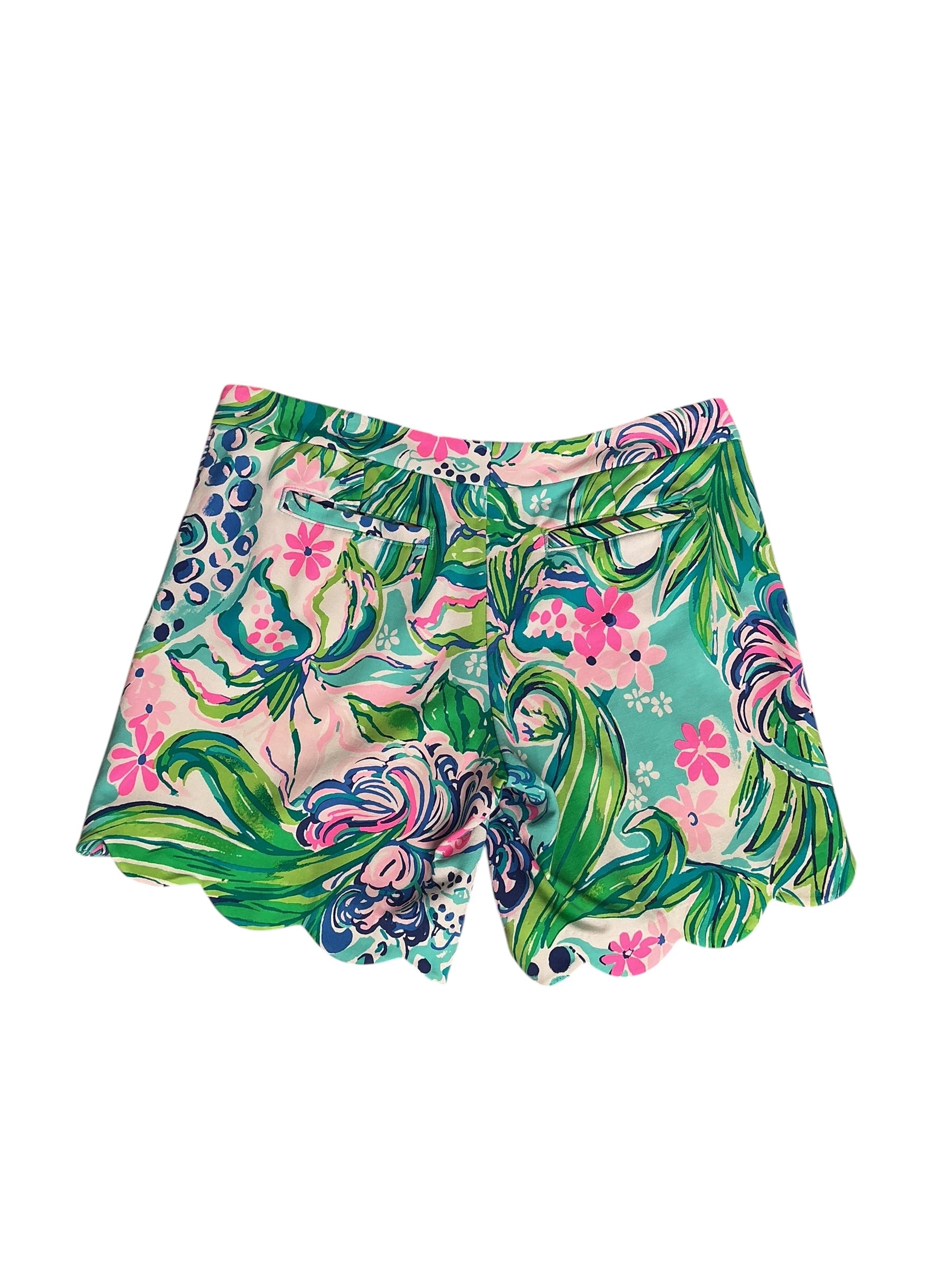 Lilly Pulitzer Buttercup Scalloped Hem Shorts A Delicacy - Size 8
