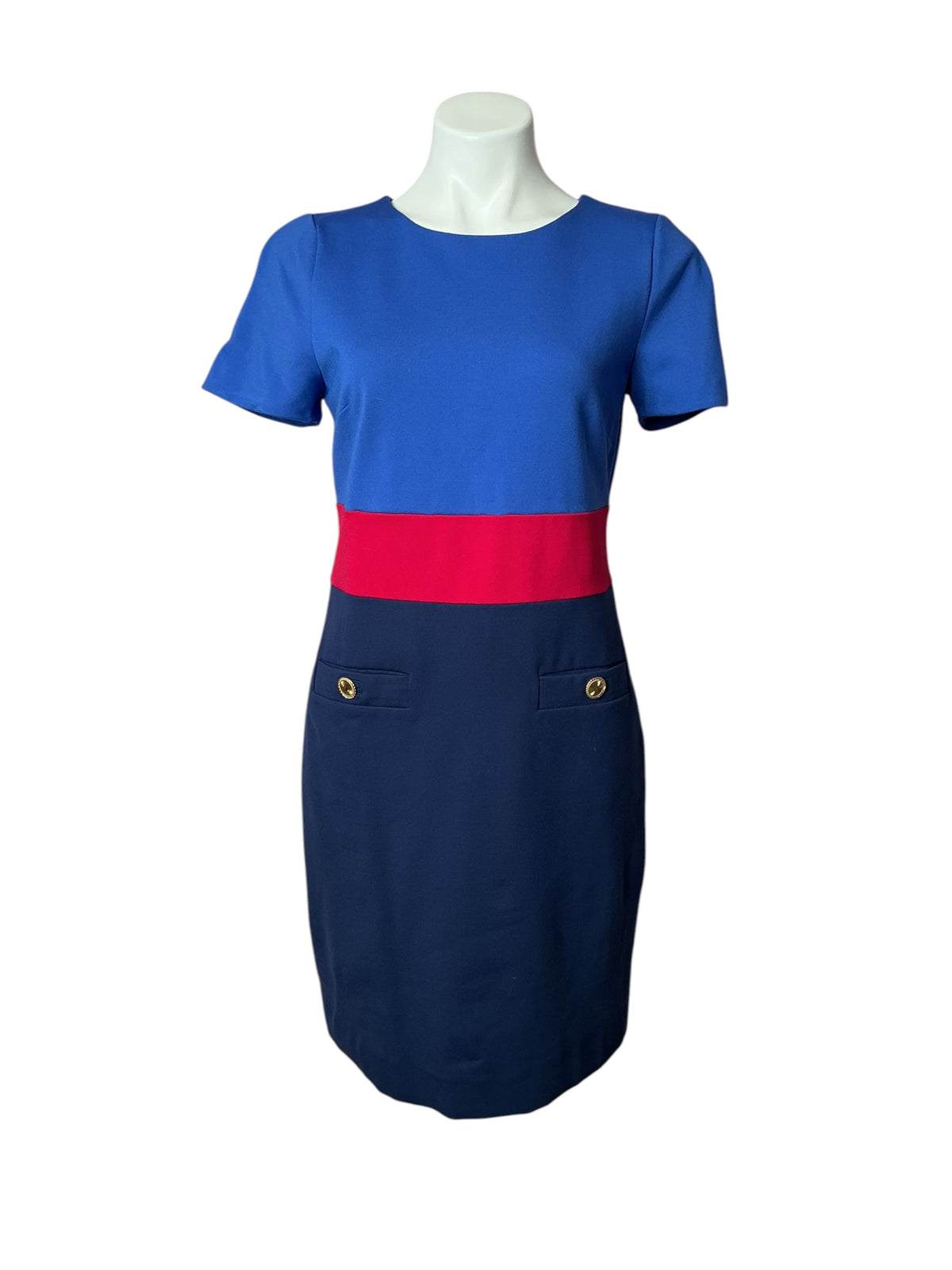 Lilly Pulitzer NWT Emmerson Short Sleeve Shift Alba Blue Tricolor Colorblocked - Size 6