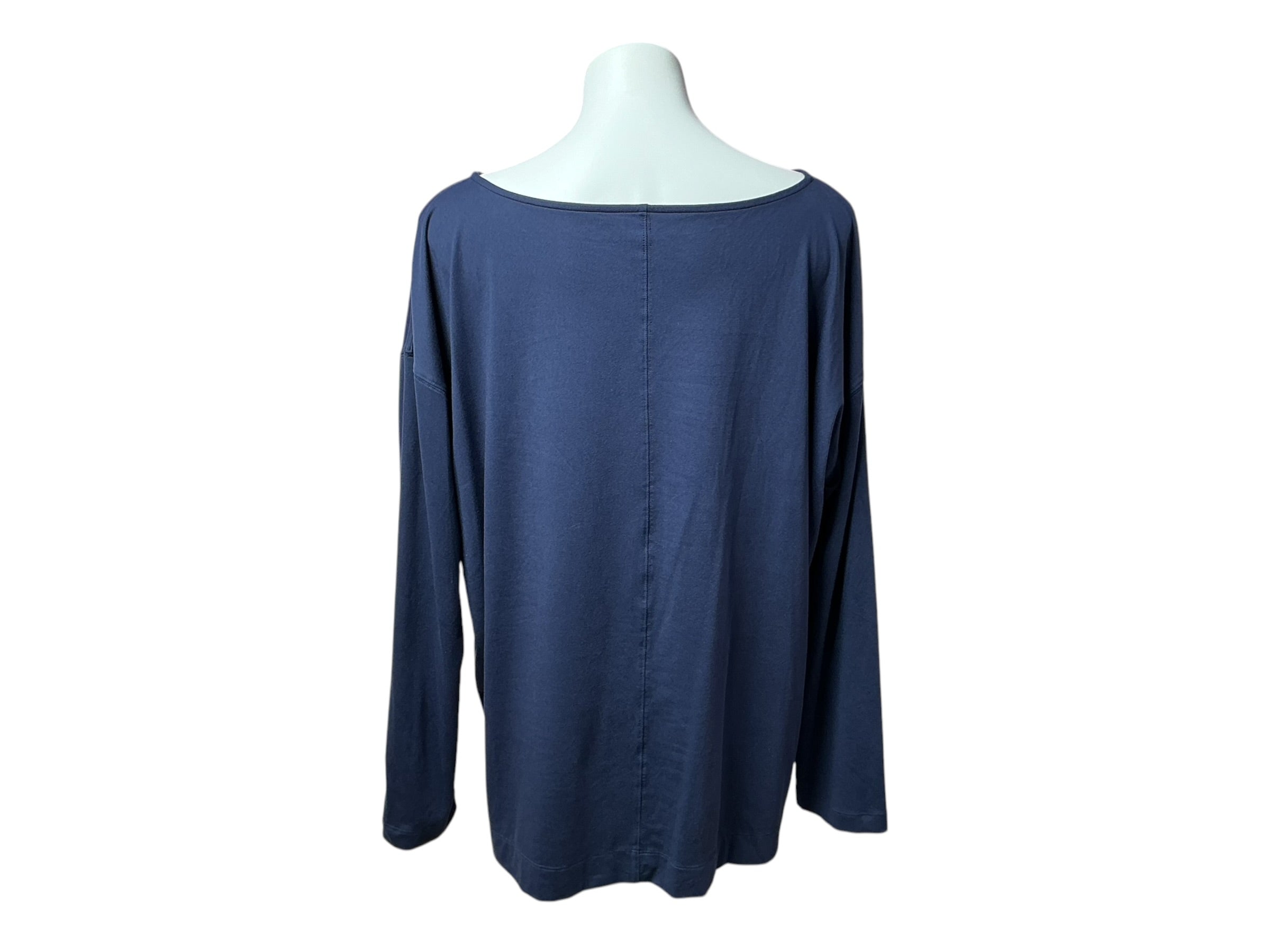 Lilly Pulitzer Halee Boatneck Top Solid True Navy - Size XXL