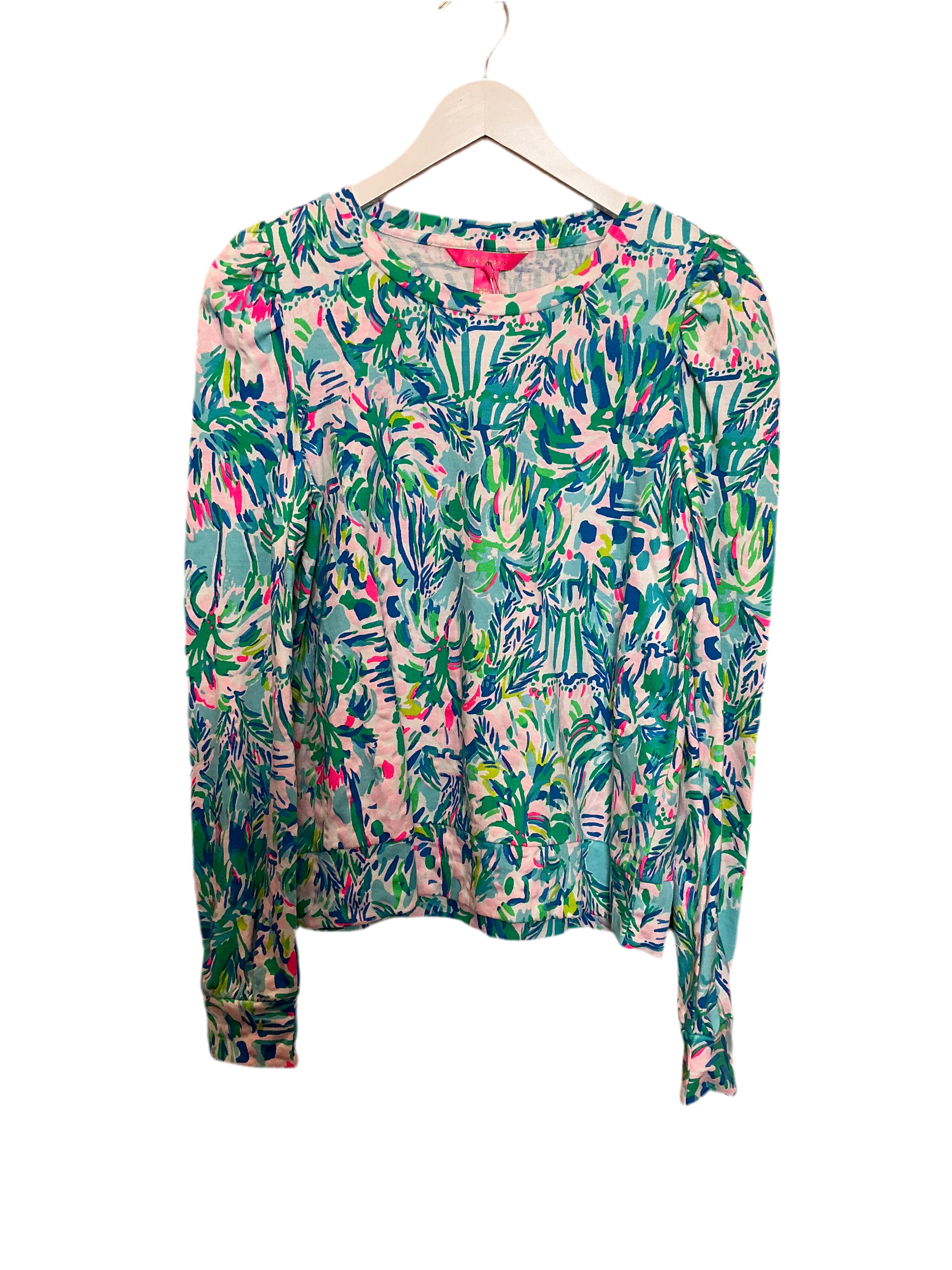 Lilly Pulitzer NWT Jansen Long Sleeve - Blue Ibiza Cabana Cocktail - Size S