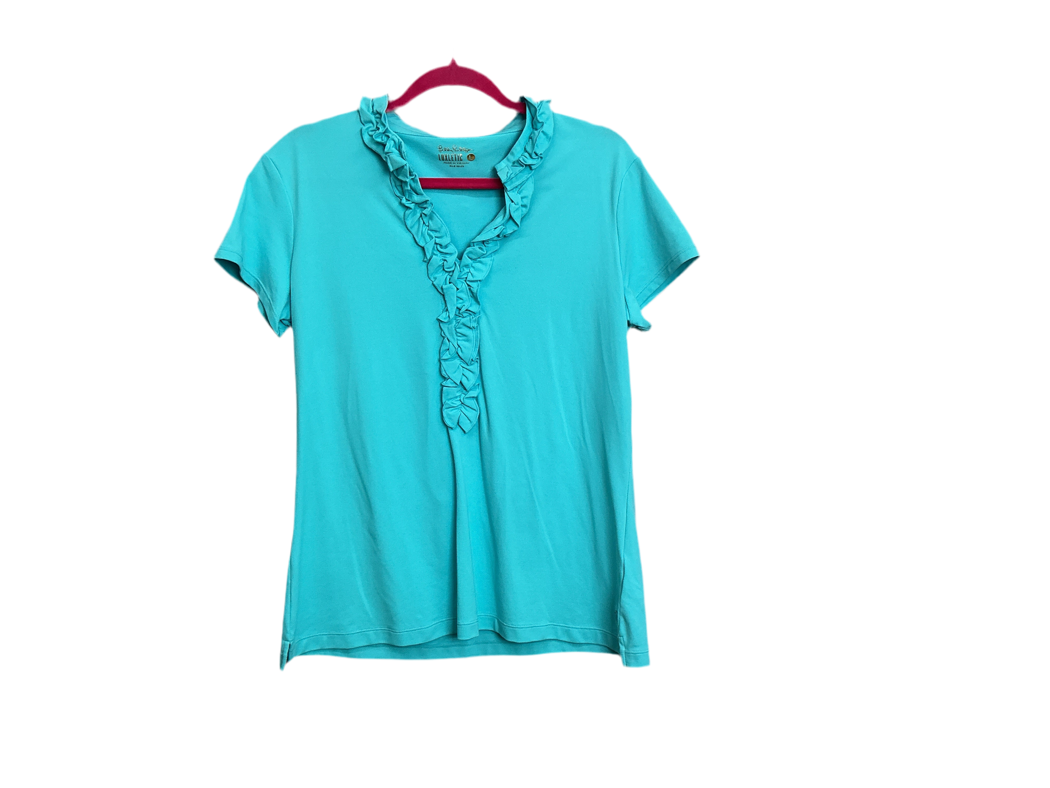 Lilly Pulitzer NWT Frida Ruffle Top, Blue Horizon Size Lilly Pulitzer