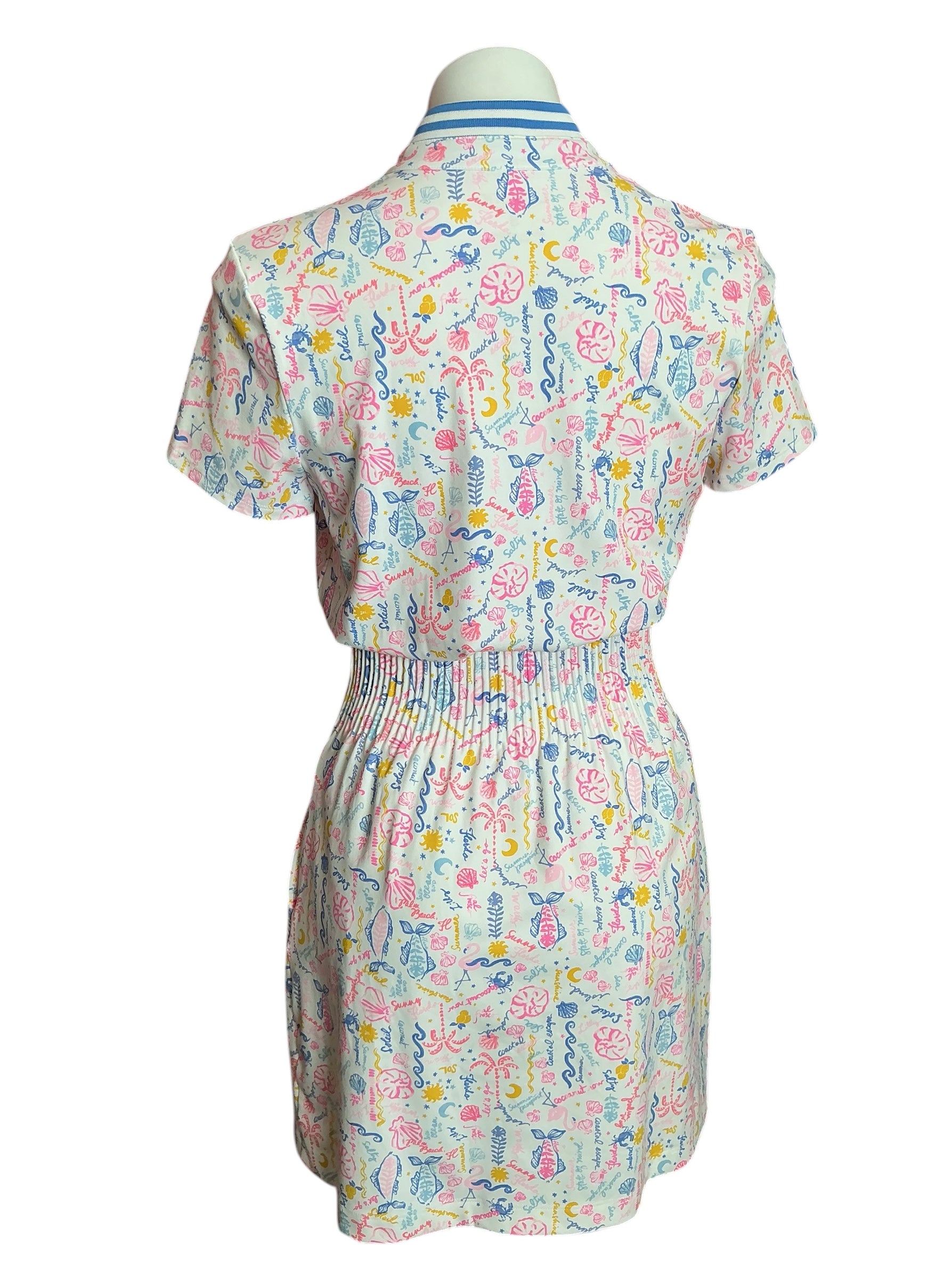 Lilly Pulitzer Luxletic Love Active Dress Resort White Summer Serenade - Size S