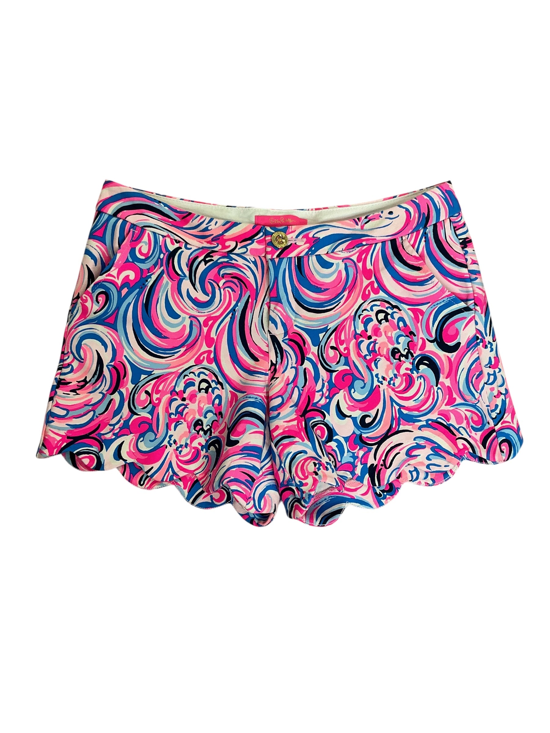 Lilly Pulitzer NWT Buttercup Knit Shorts Raz Berry Flamingoals - Size 8