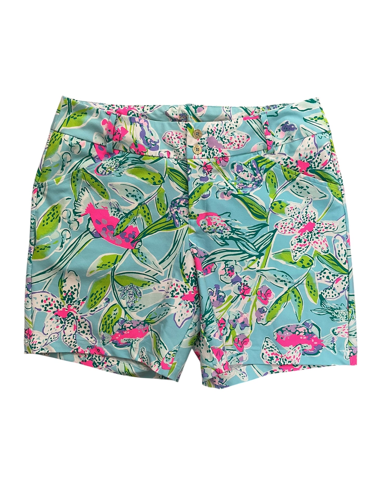 Lilly Pulitzer Ocean View Shorts Catch And Release - Size 14