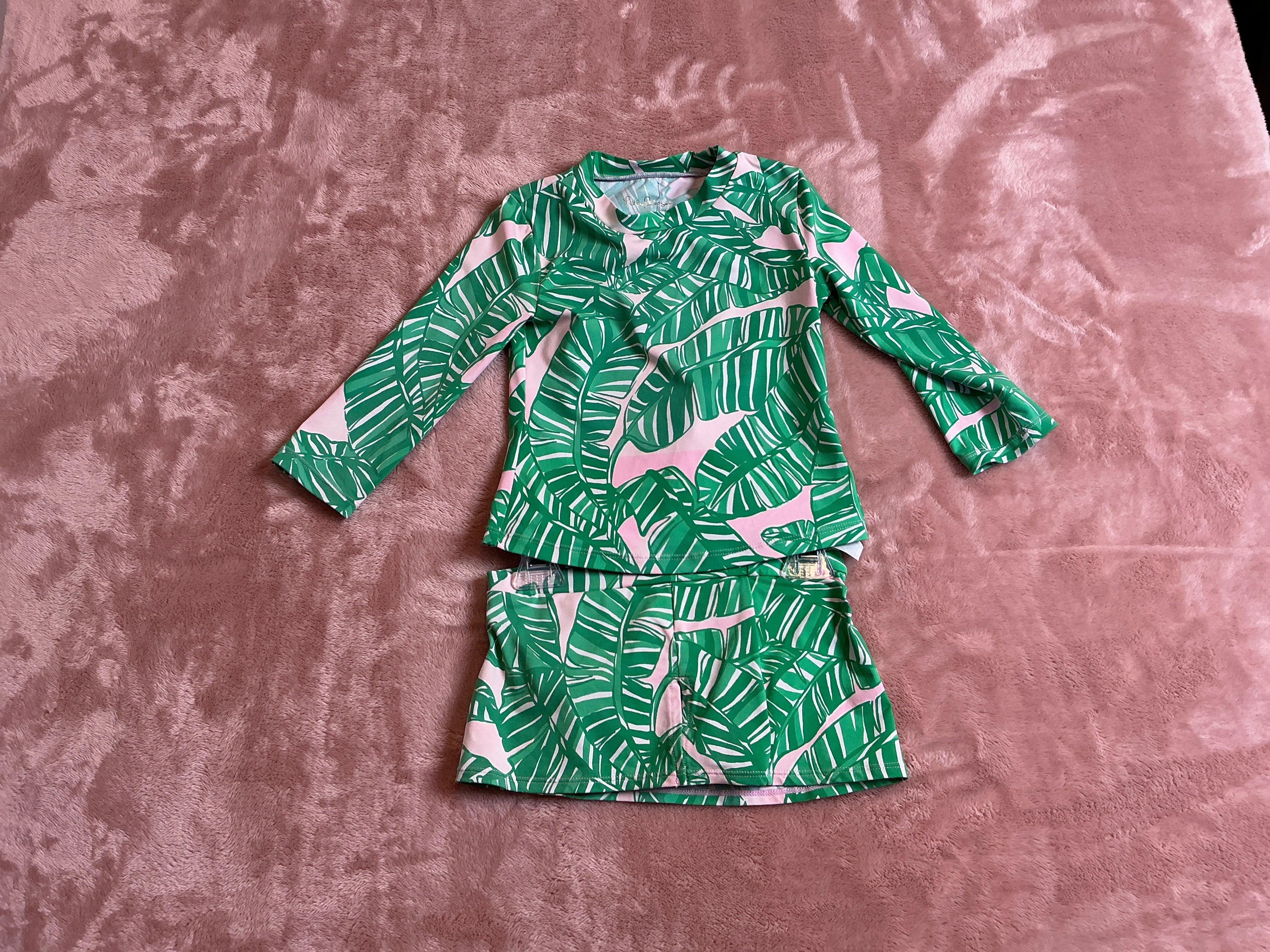 Lilly Pulitzer 2 Pc Kids Swim Set - Size 5