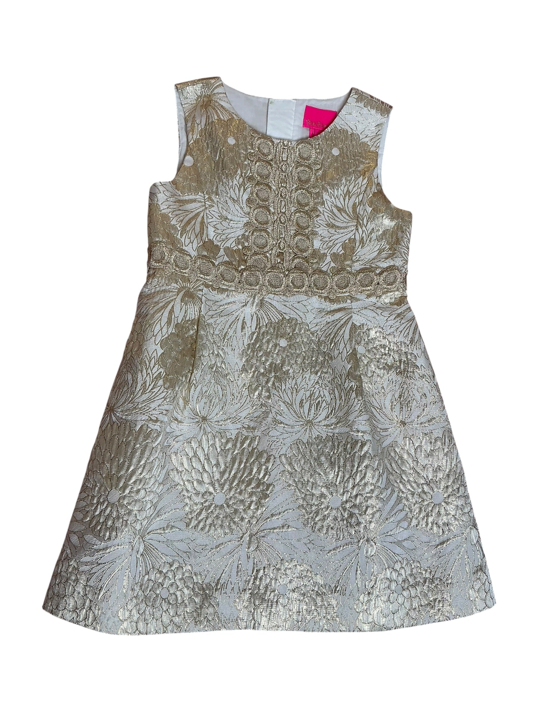 Lilly Pulitzer Girls Mini Clare Dress Full Bloom Brocade - Size 5