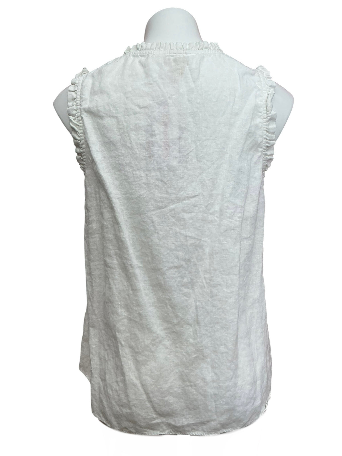 Lilly Pulitzer Kavalla Sleeveless Ruffle Top Resort White - Size M