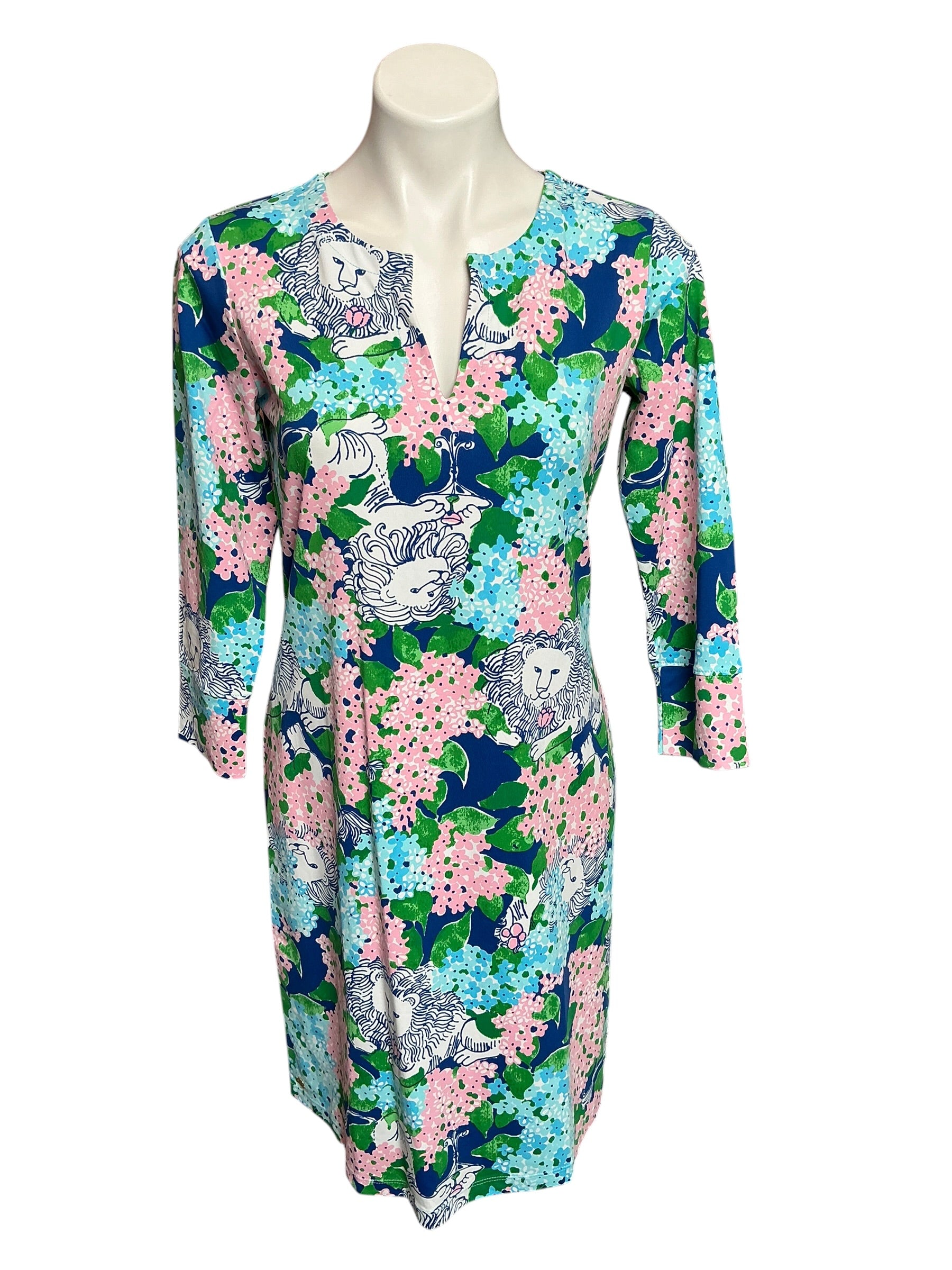 Lilly Pulitzer NWT UPF 50+ Nadine Dress Lydia The Lion - Size M