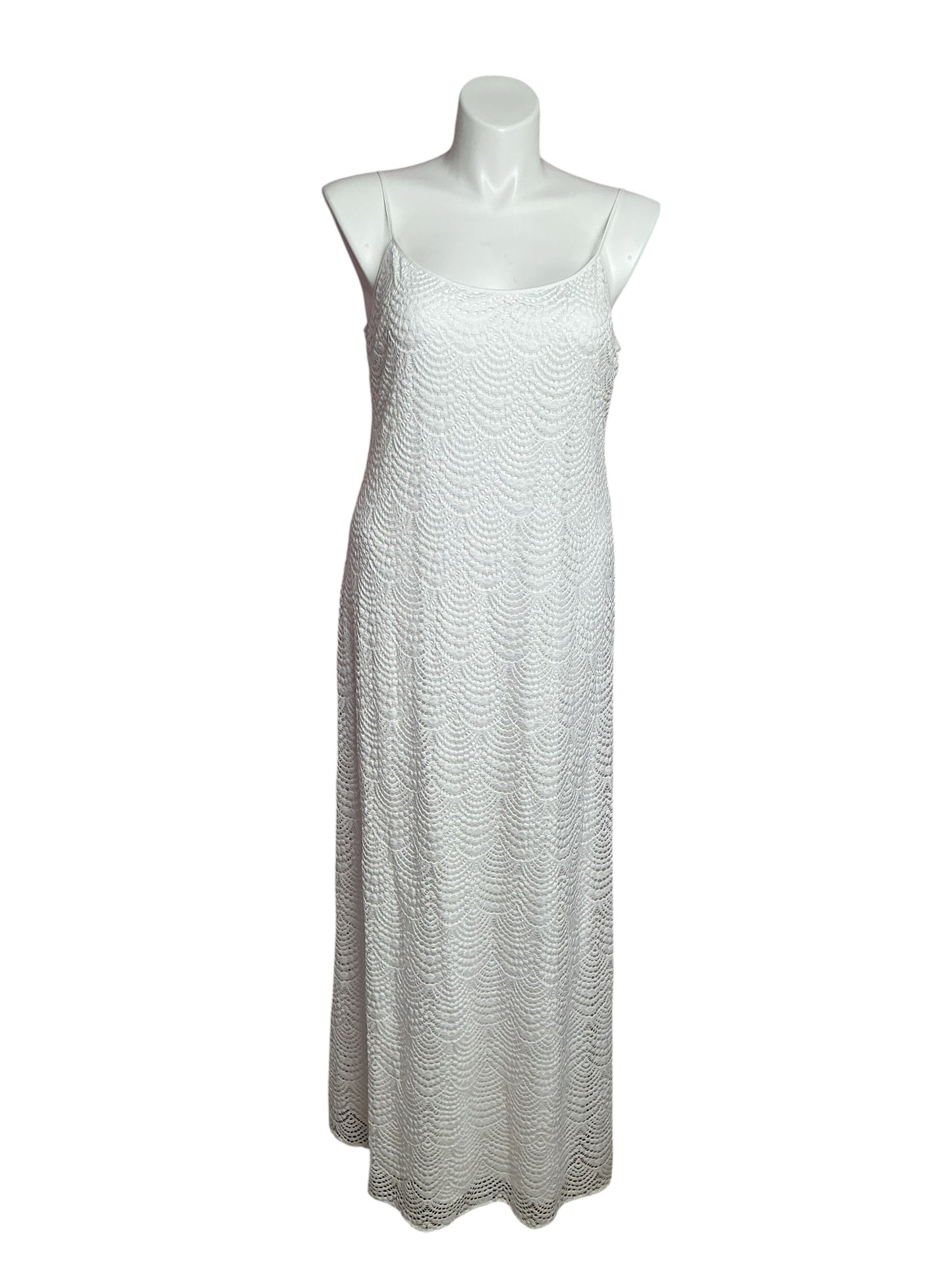 Lilly Pulitzer- Avalon Maxi Dress Resort White Beach Bungalow Lace Size XL