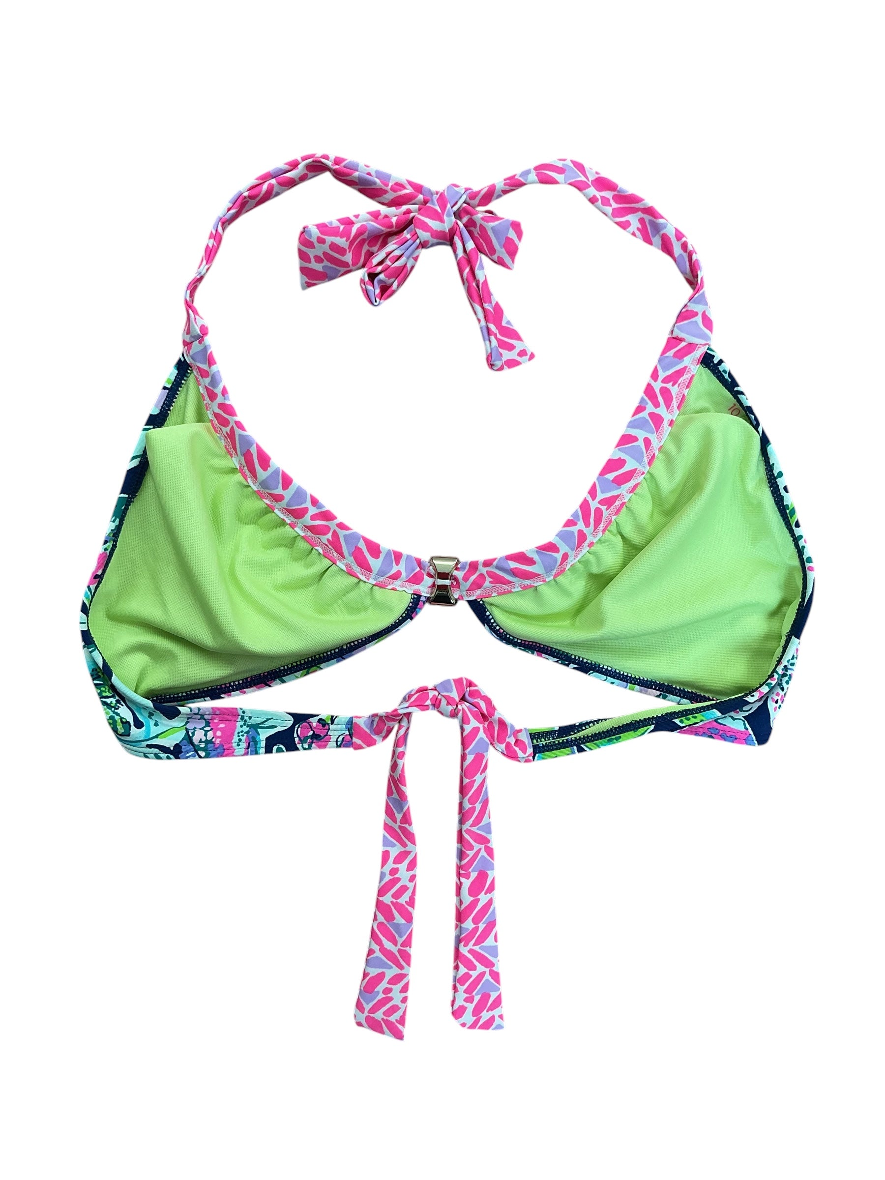 Lilly Pulitzer Noa Triangle Bikini Top Sway This Way - Size 10