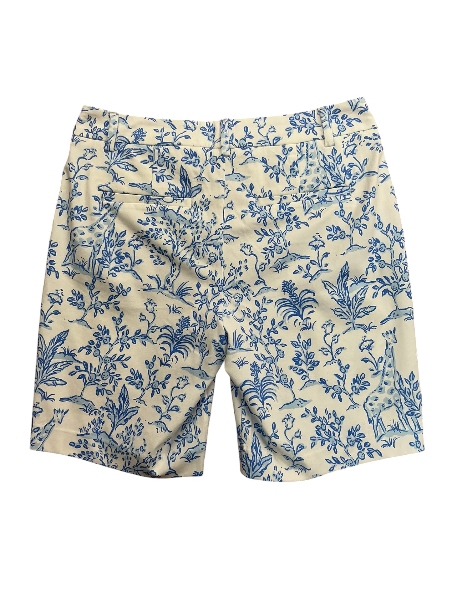 Lilly Pulitzer NWT Natia Mid Rise Knit Shorts Resort White Tall Tales - Size 6